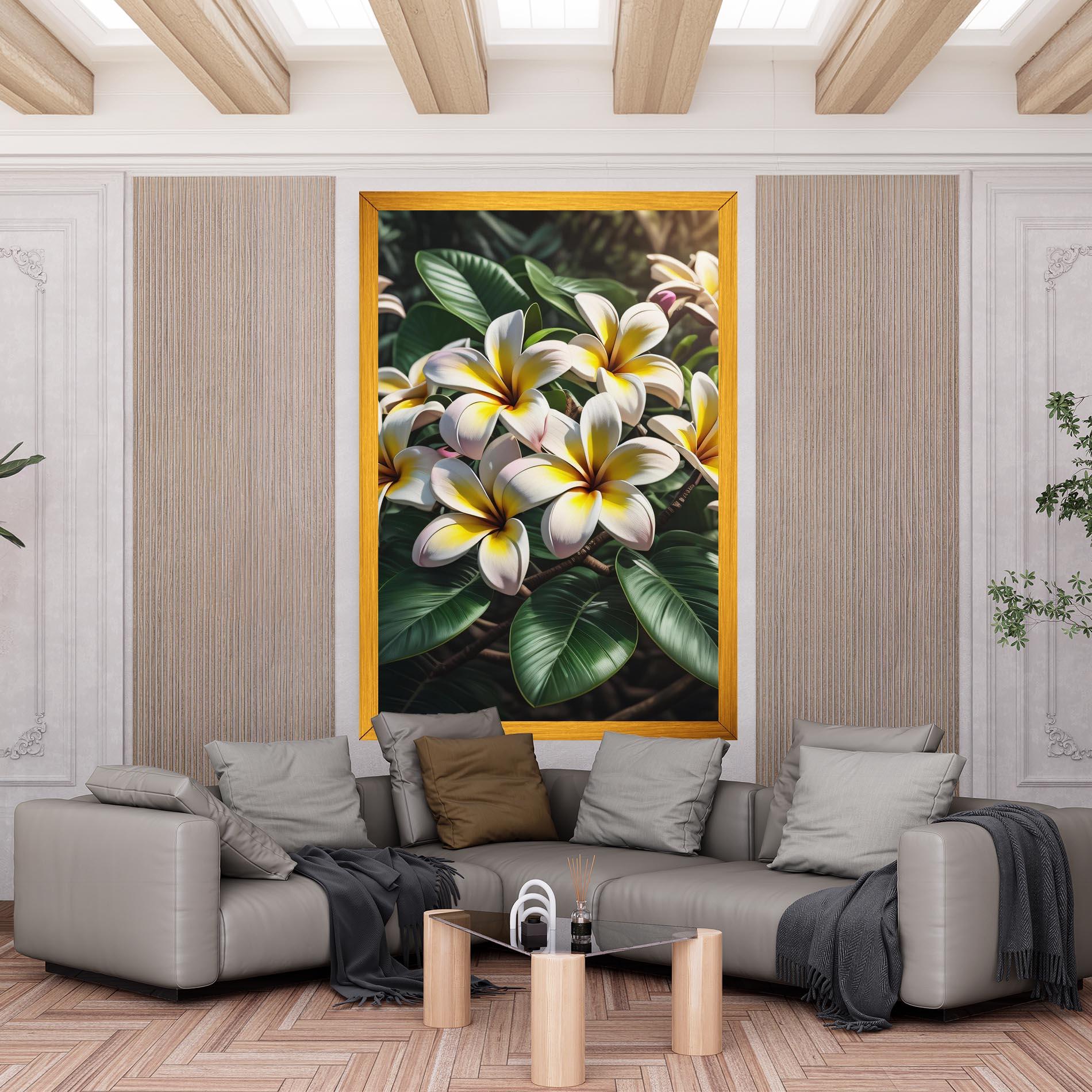 Картина на платно Exotic White Yellow mockup 6