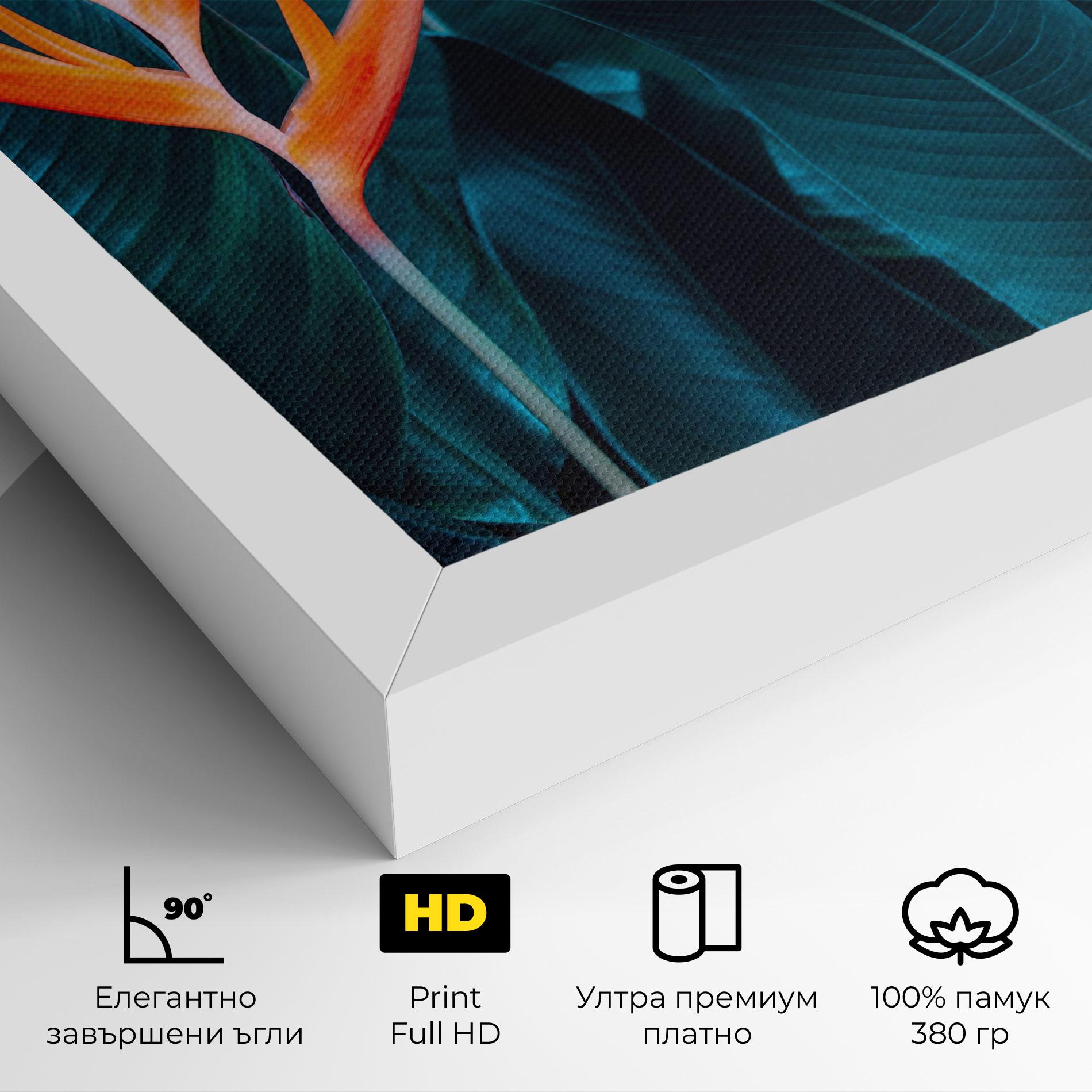 Картина на платно Orange Green Exotic mockup 4