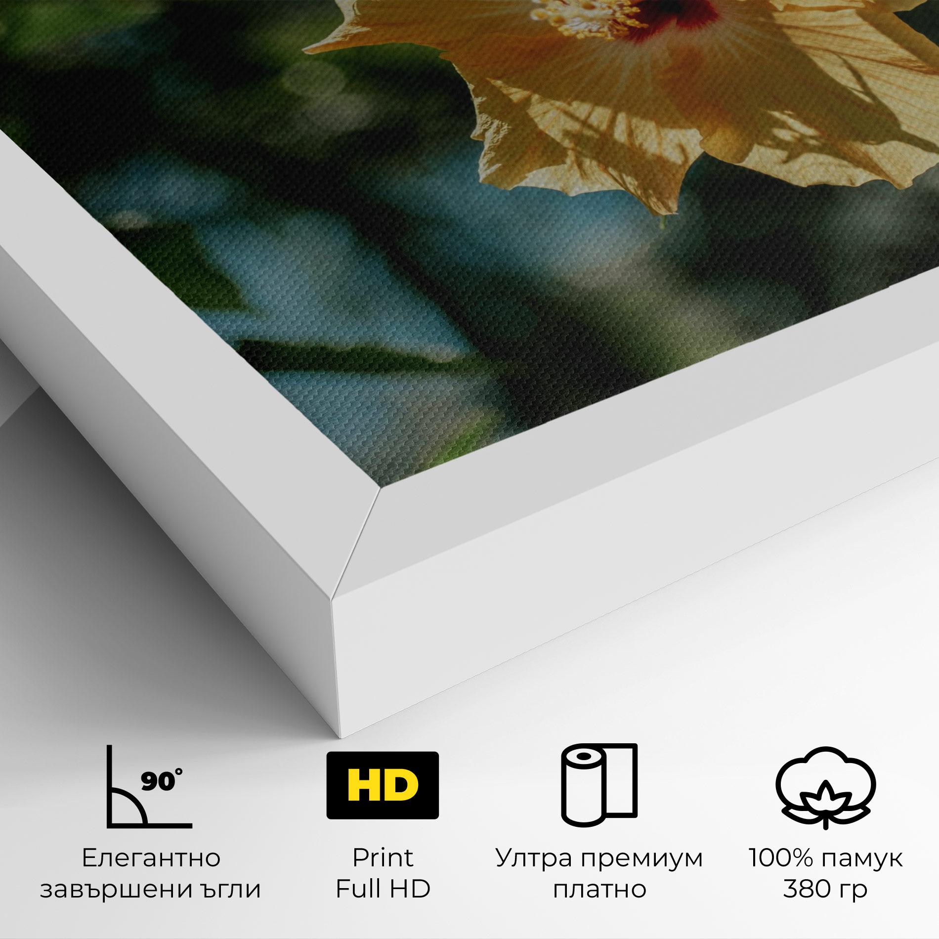 Картина на платно Yellow Pretty Exotic mockup 4
