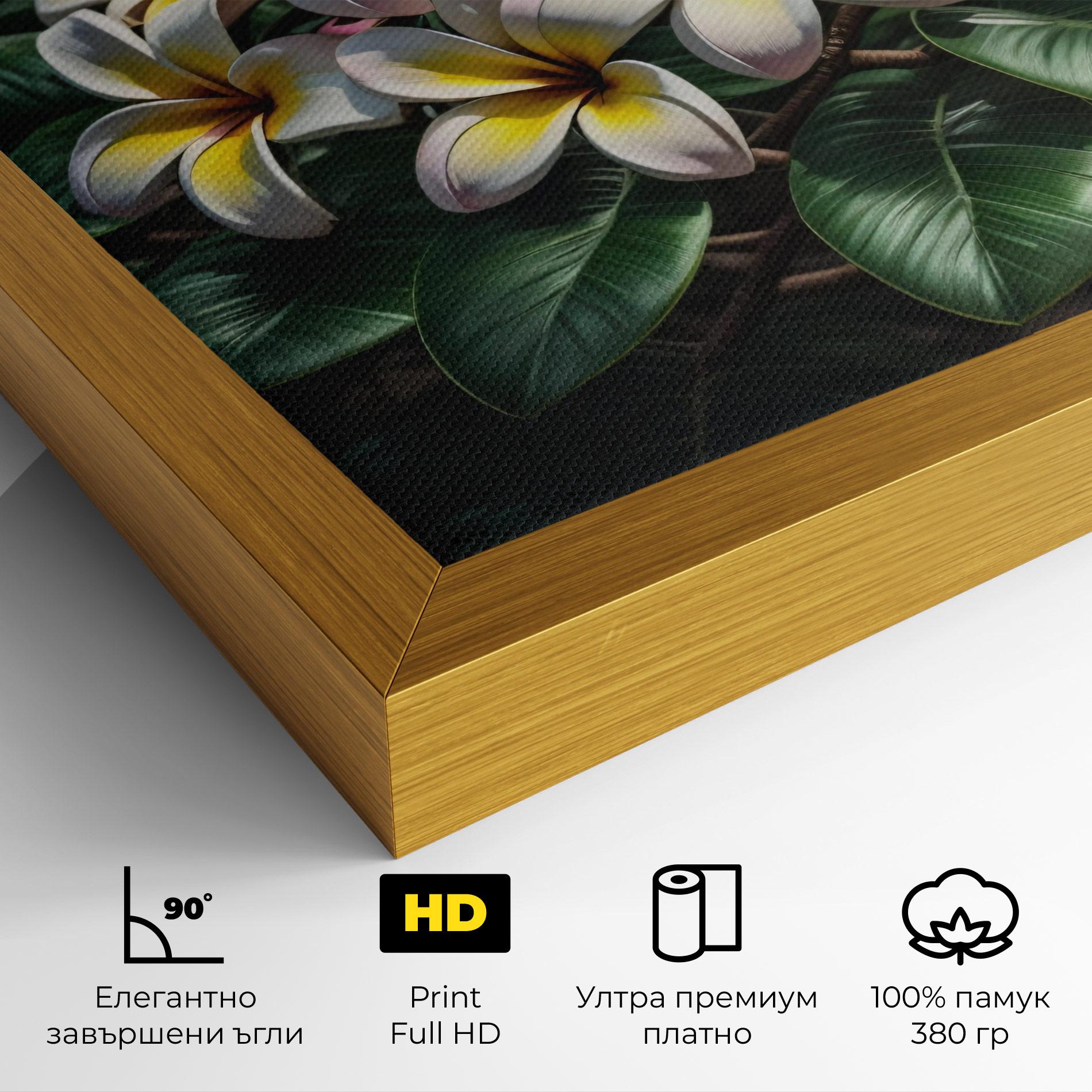 Картина на платно Exotic White Yellow mockup 4