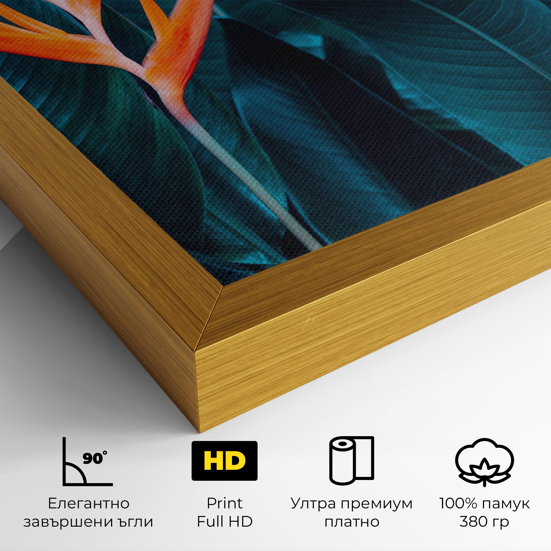 Картина на платно Orange Green Exotic mockup 4