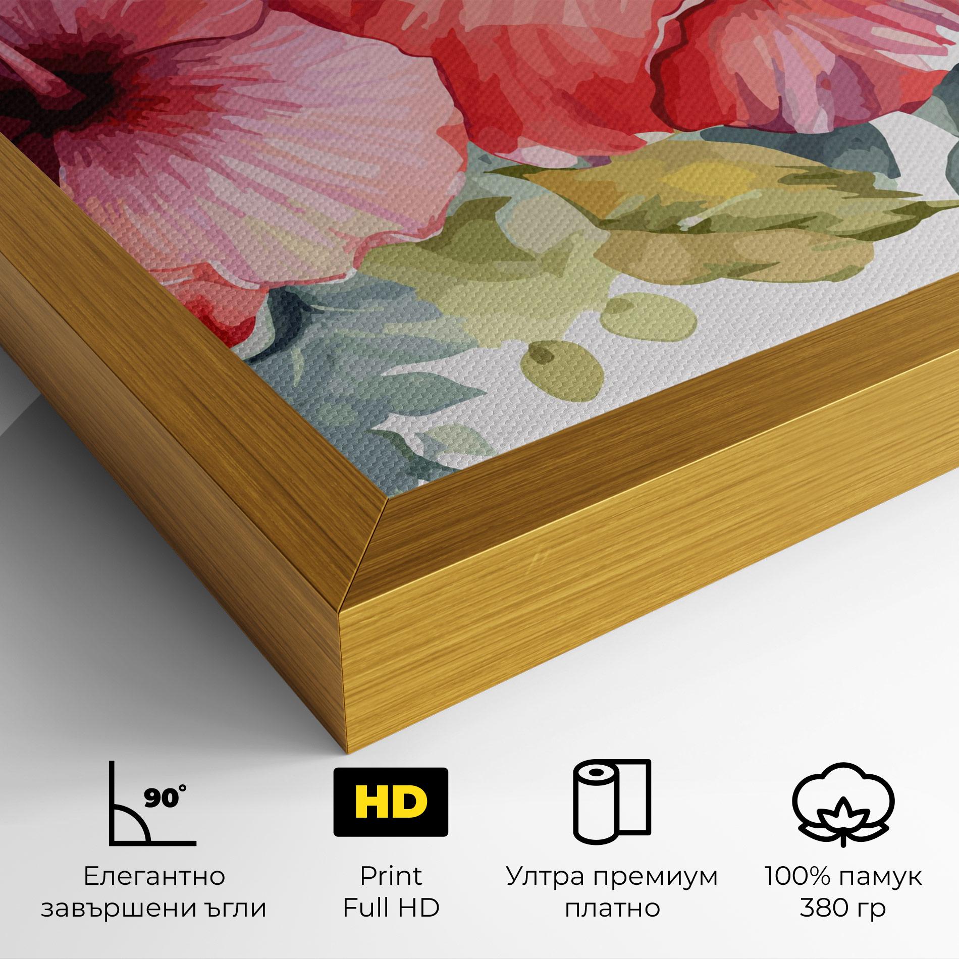 Картина на платно Pink Red Exotic mockup 4