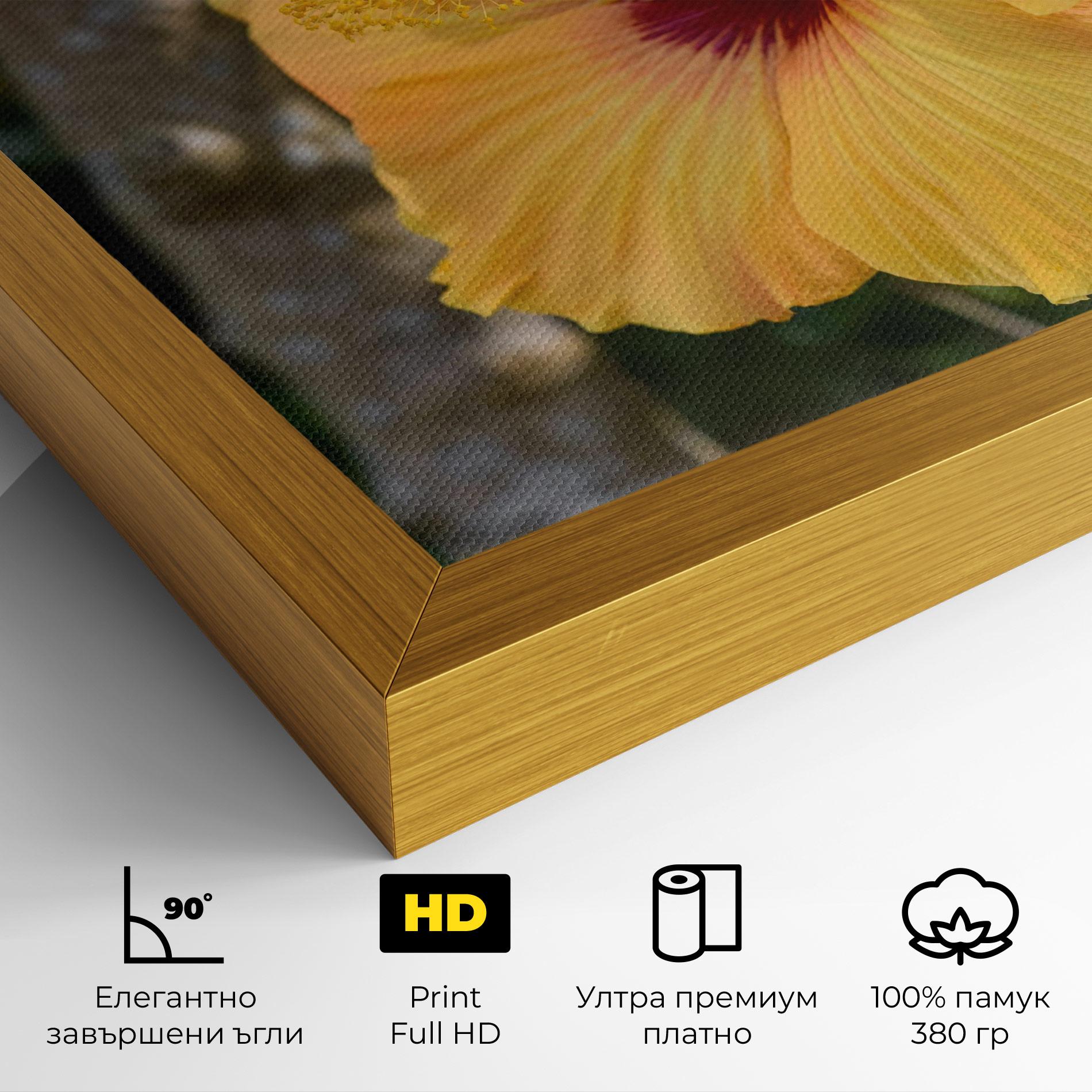 Картина на платно Yellow Hibiscus mockup 4