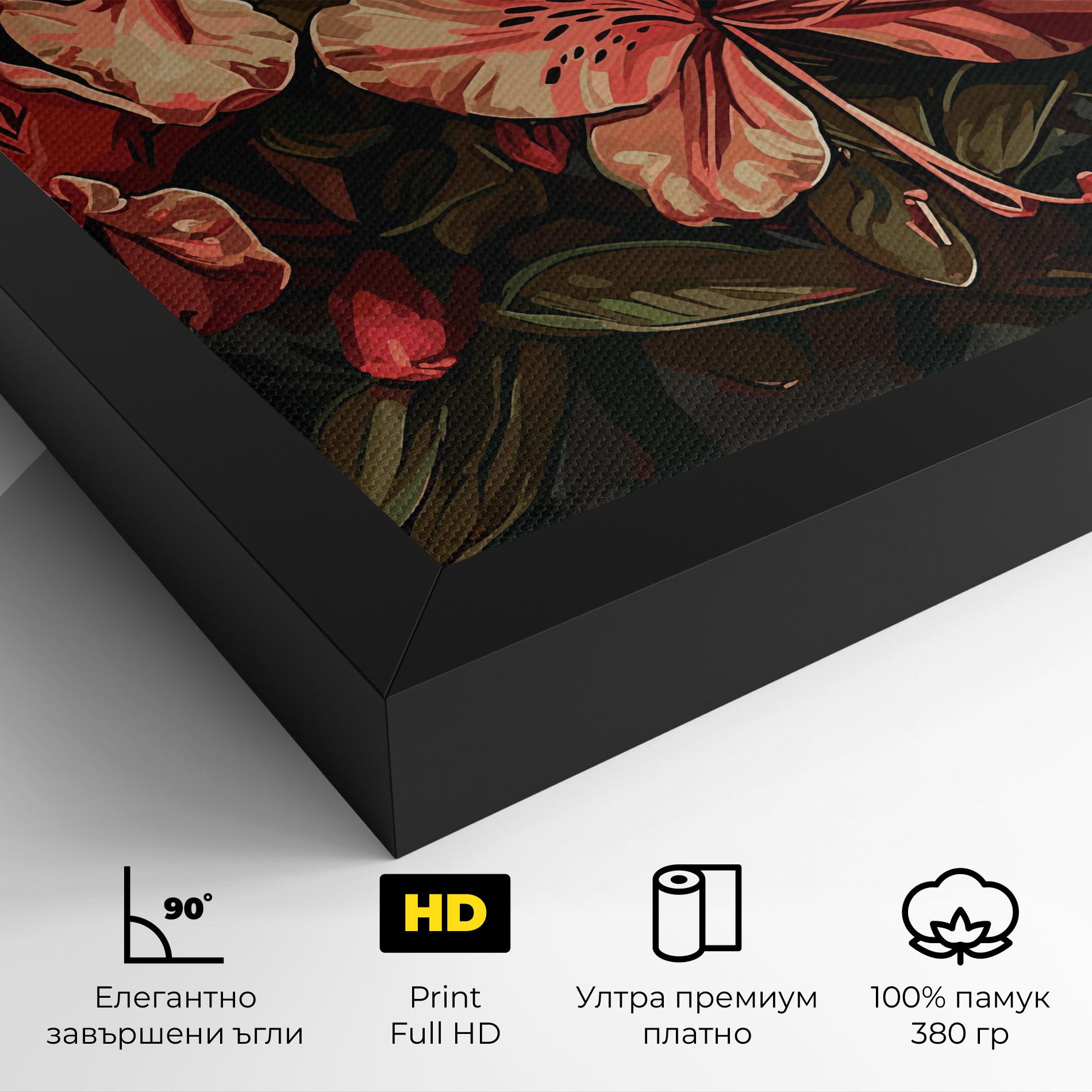 Картина на платно Cream Exotic Art mockup 4