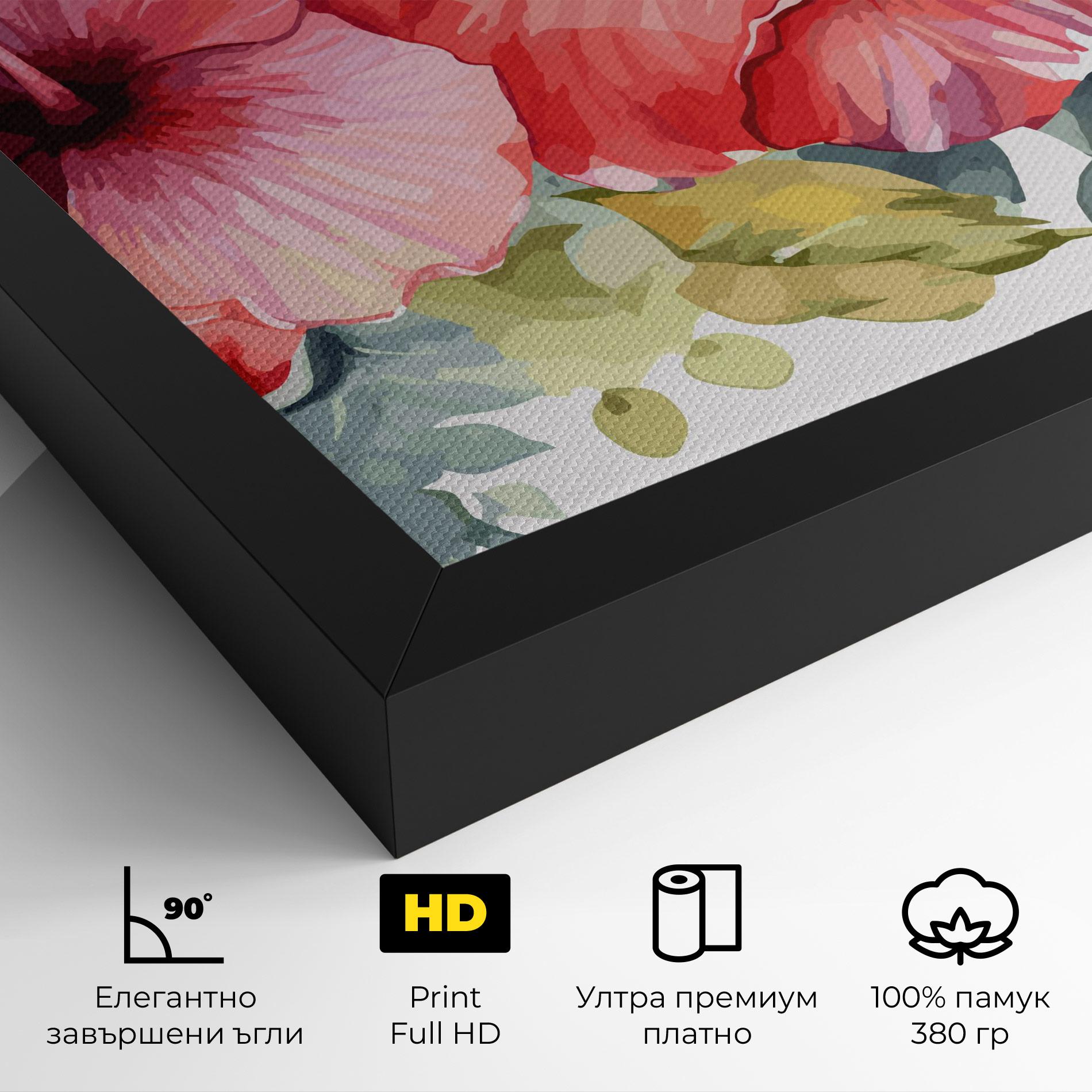 Картина на платно Pink Red Exotic mockup 4