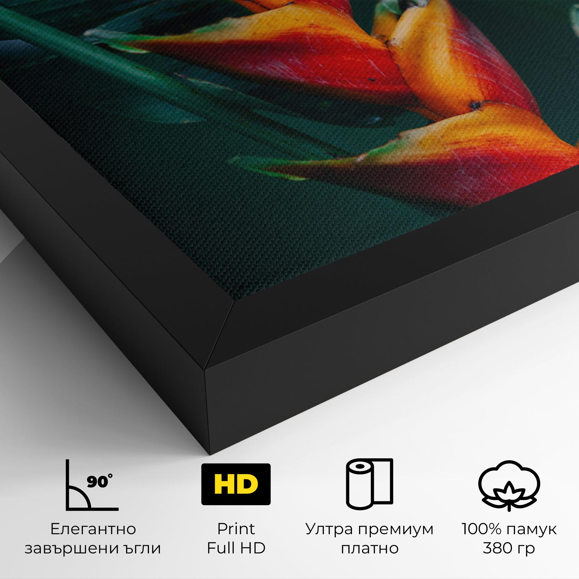 Картина на платно Red Orange Exotic mockup 4