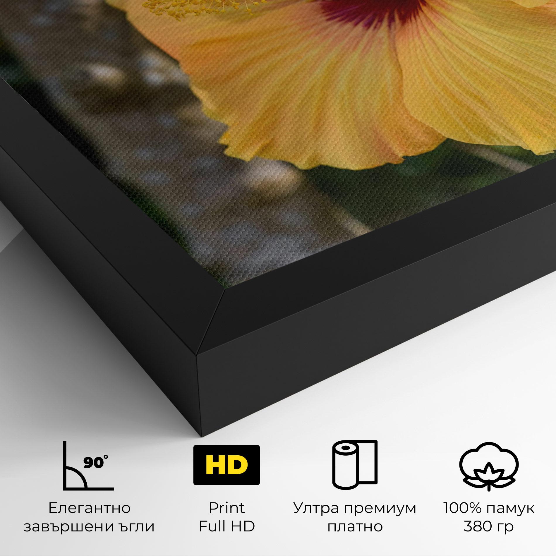 Картина на платно Yellow Hibiscus mockup 4