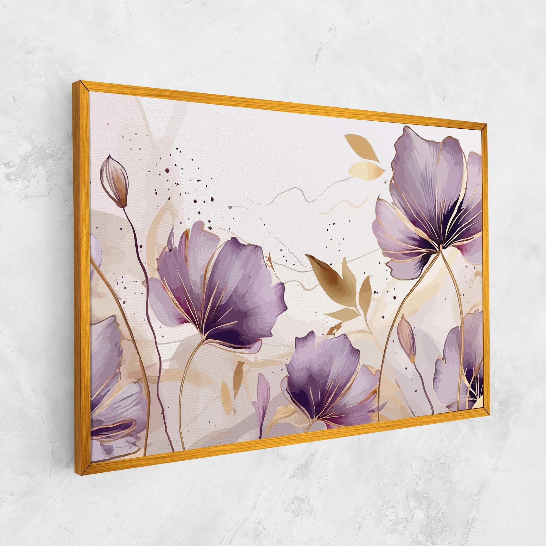Картина на платно Purple Gold Exotic mockup 1
