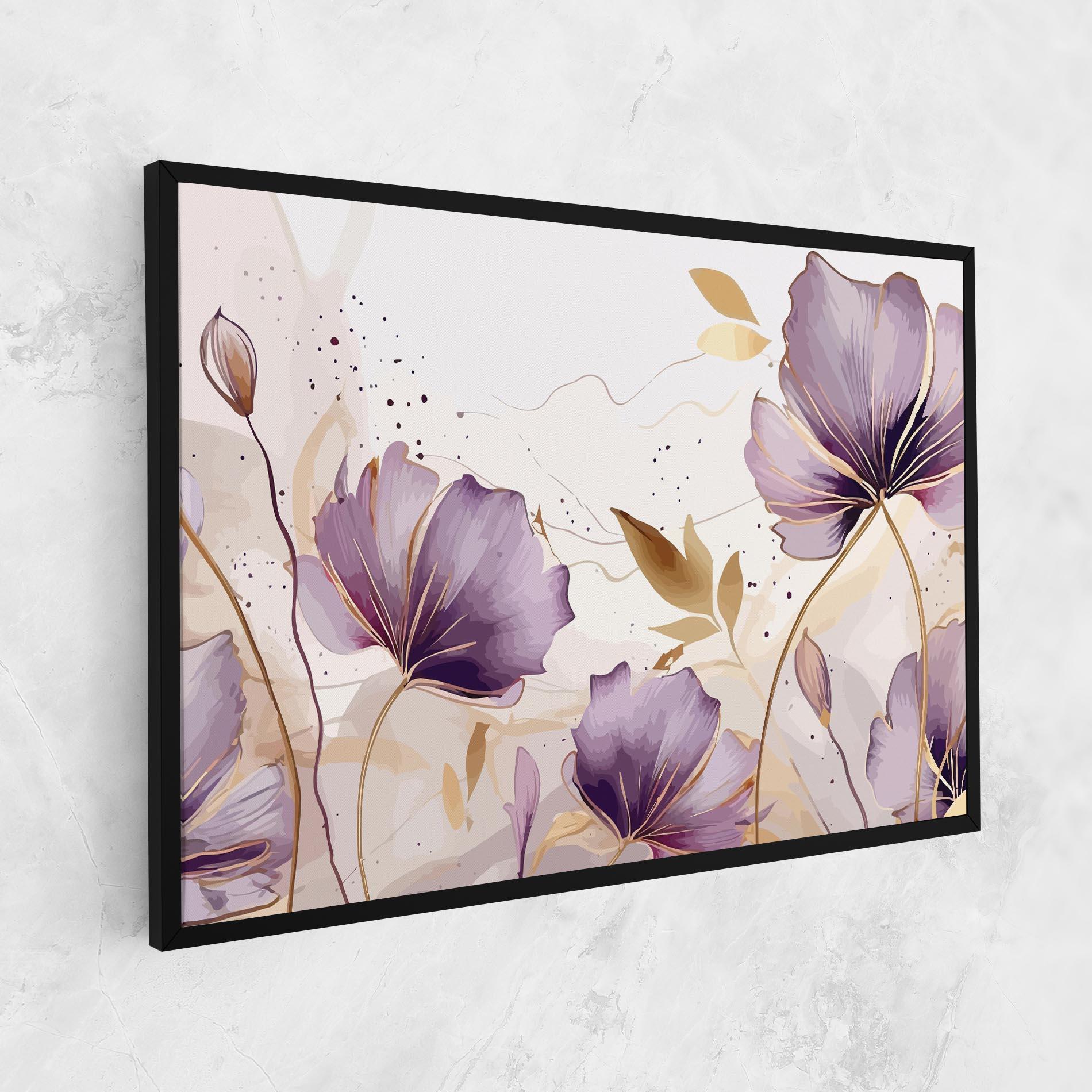 Картина на платно Purple Gold Exotic mockup 1