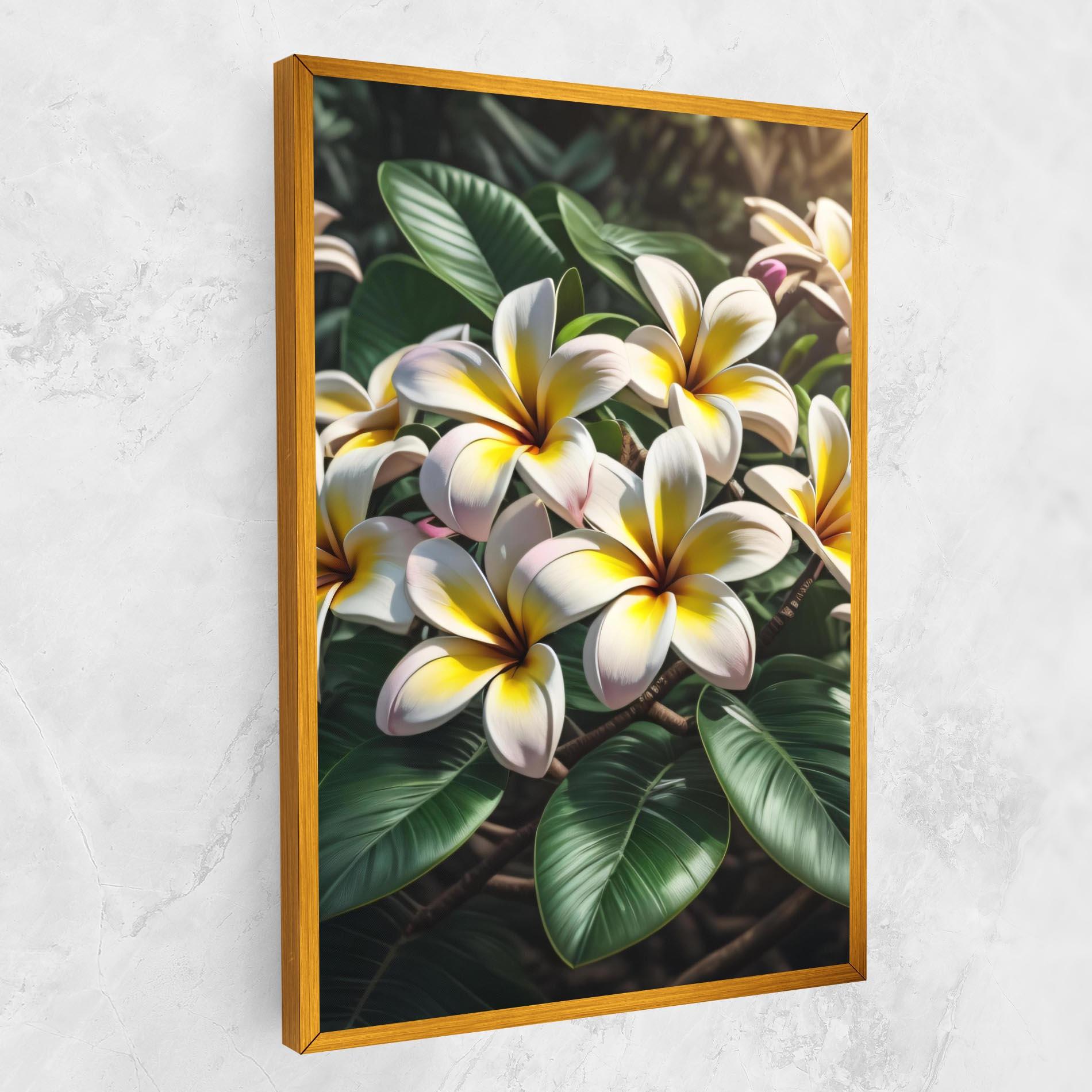 Картина на платно Exotic White Yellow mockup 1