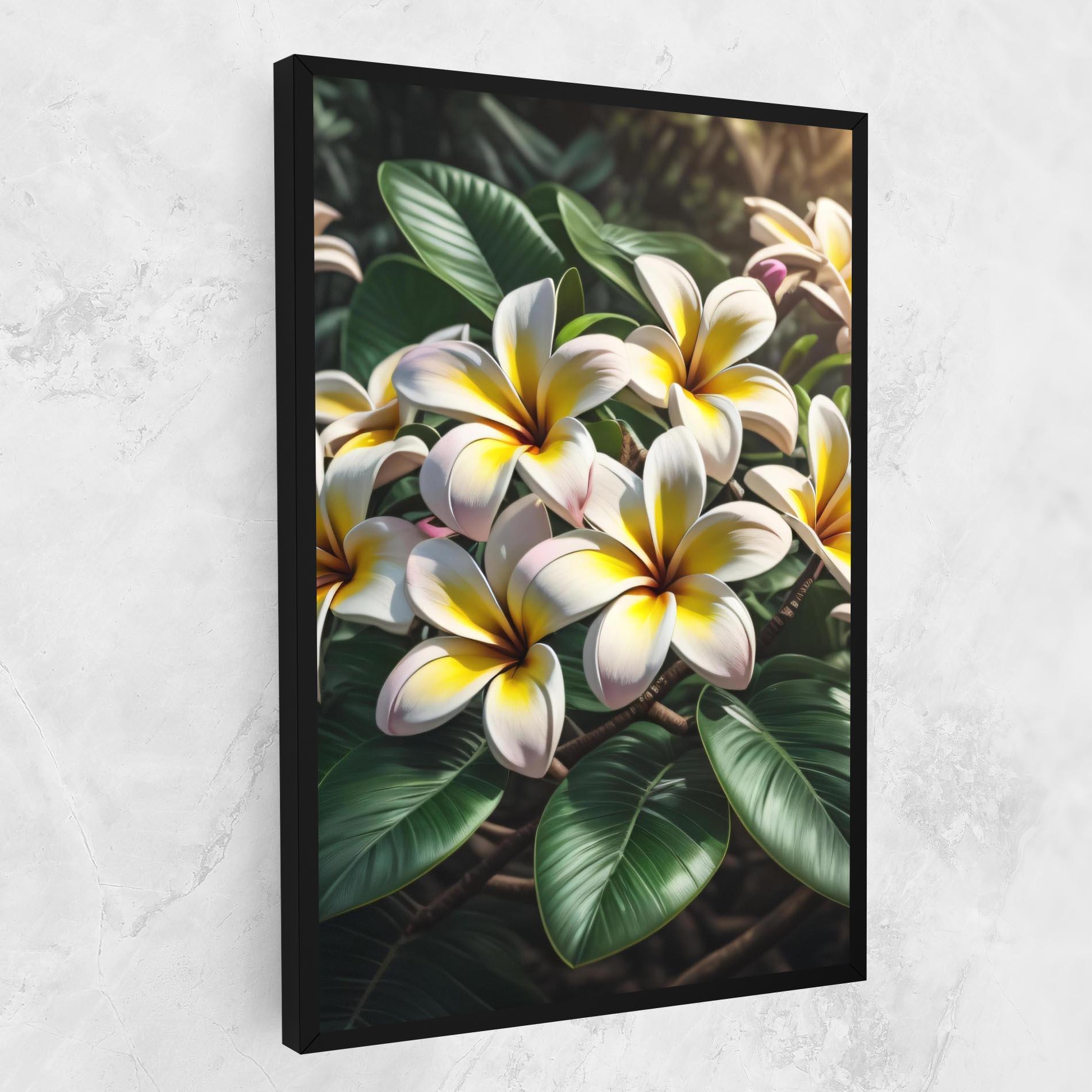 Картина на платно Exotic White Yellow mockup 1