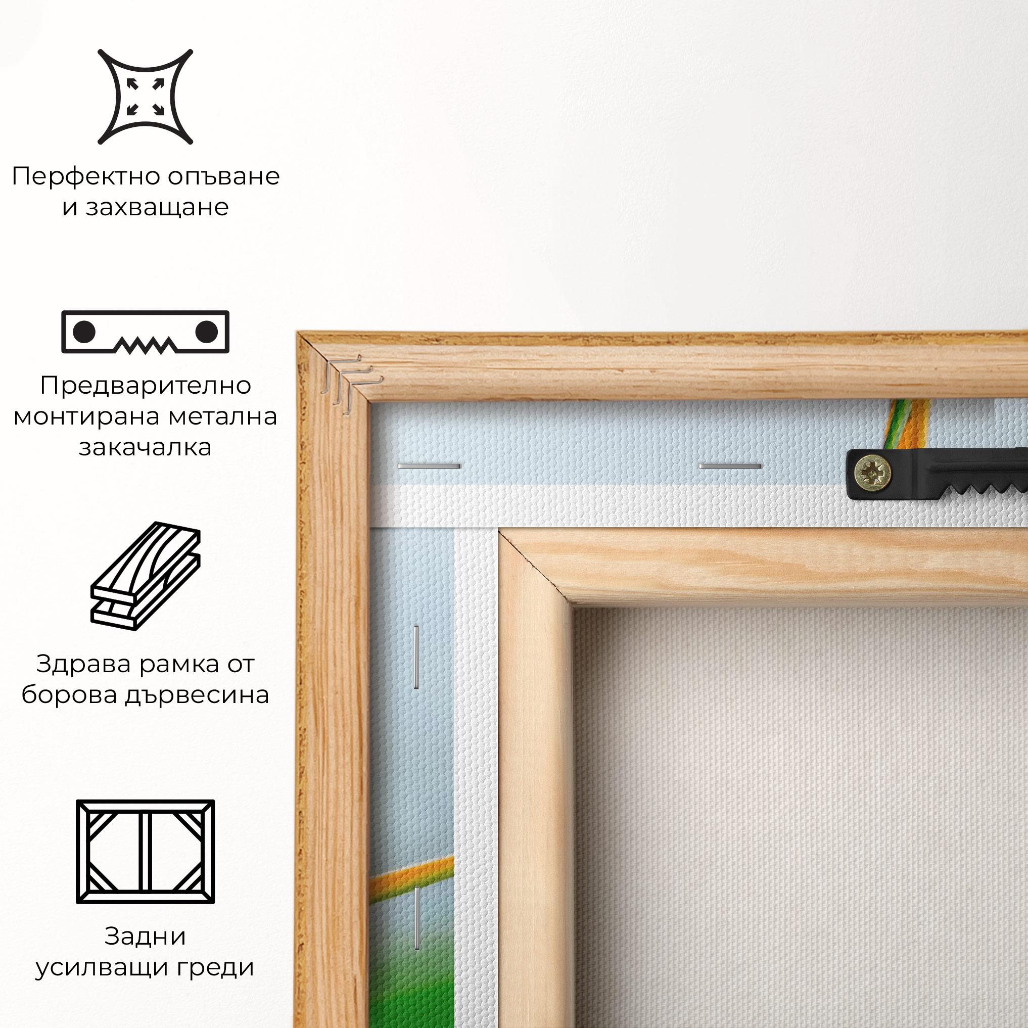 Картина на платно Exotic Orange Green mockup 5