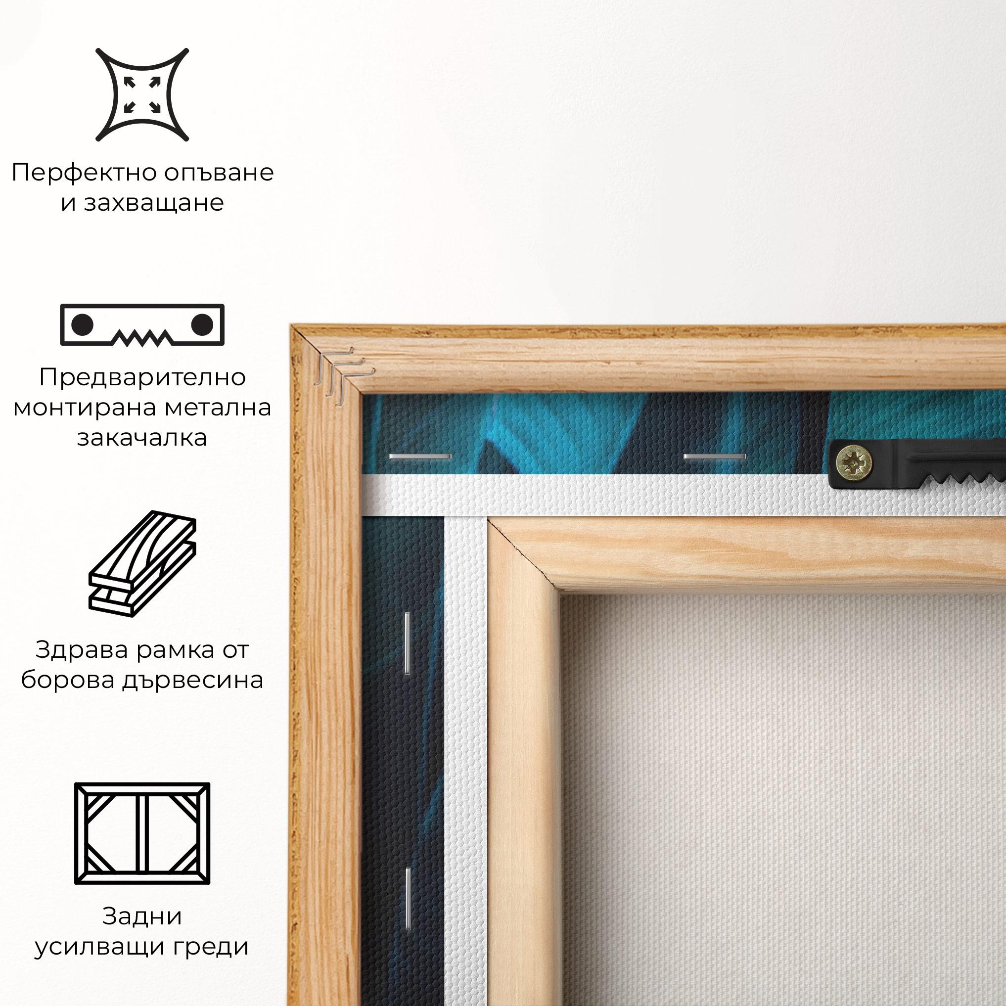 Картина на платно Orange Green Exotic mockup 5