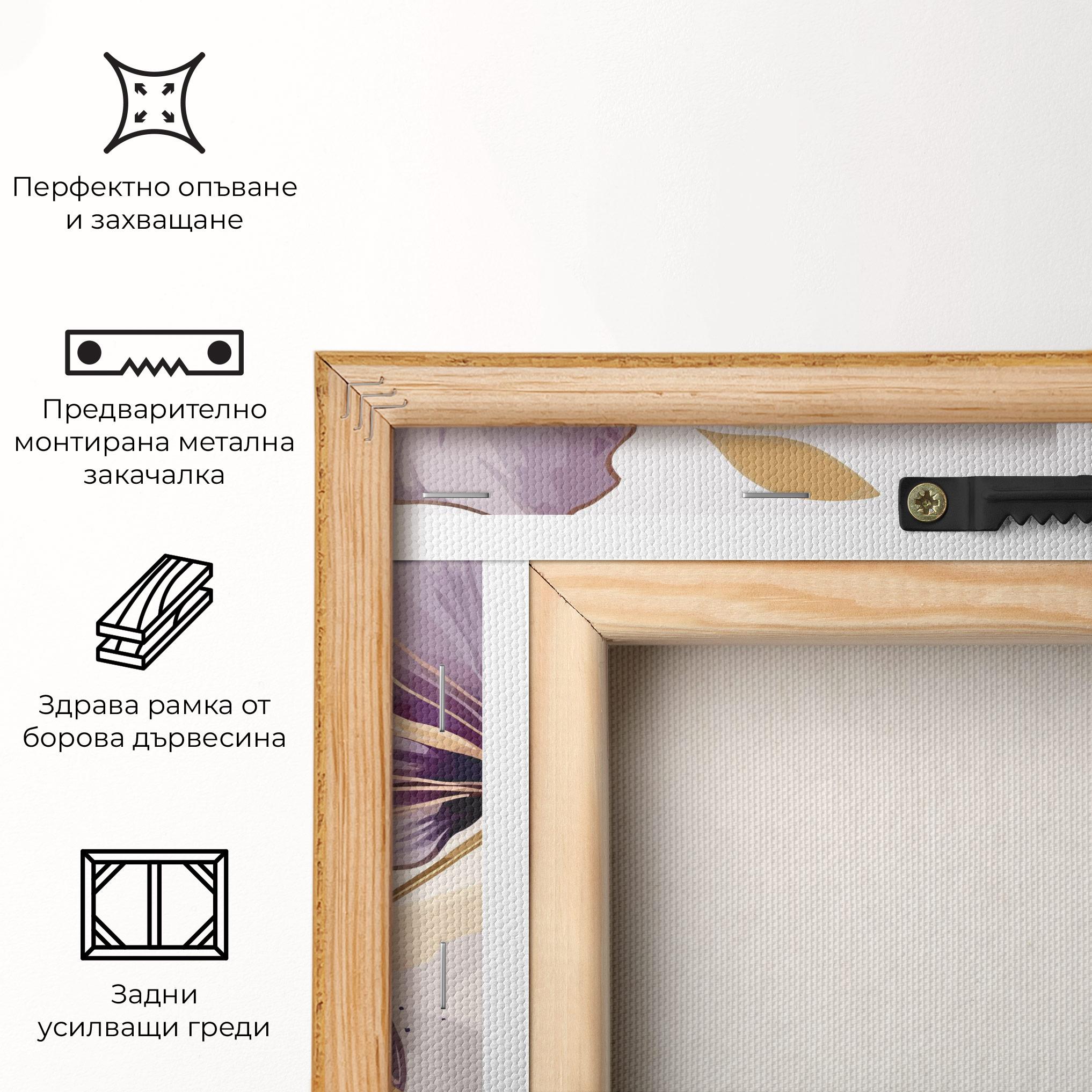 Картина на платно Purple Gold Exotic mockup 5