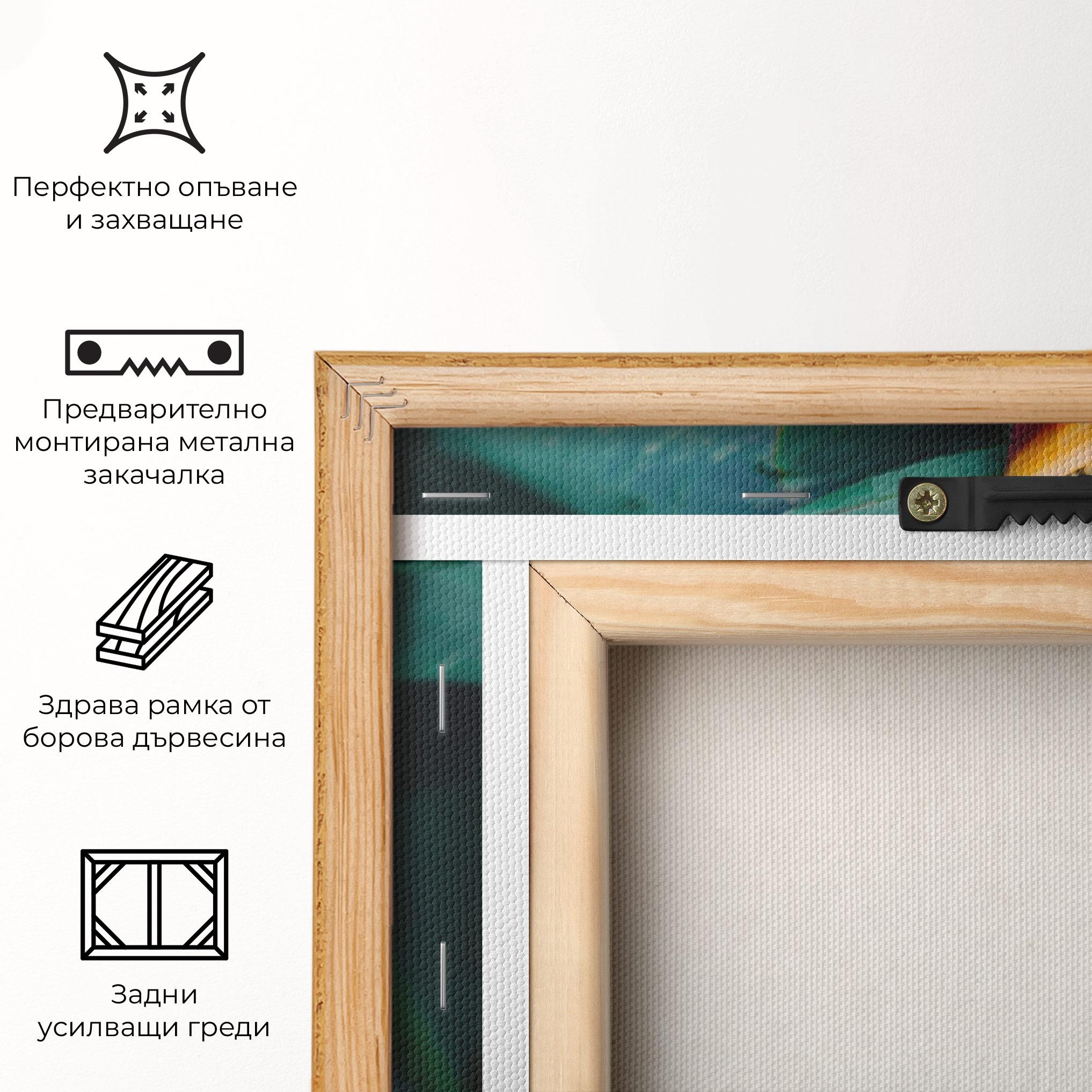 Картина на платно Red Orange Exotic mockup 5