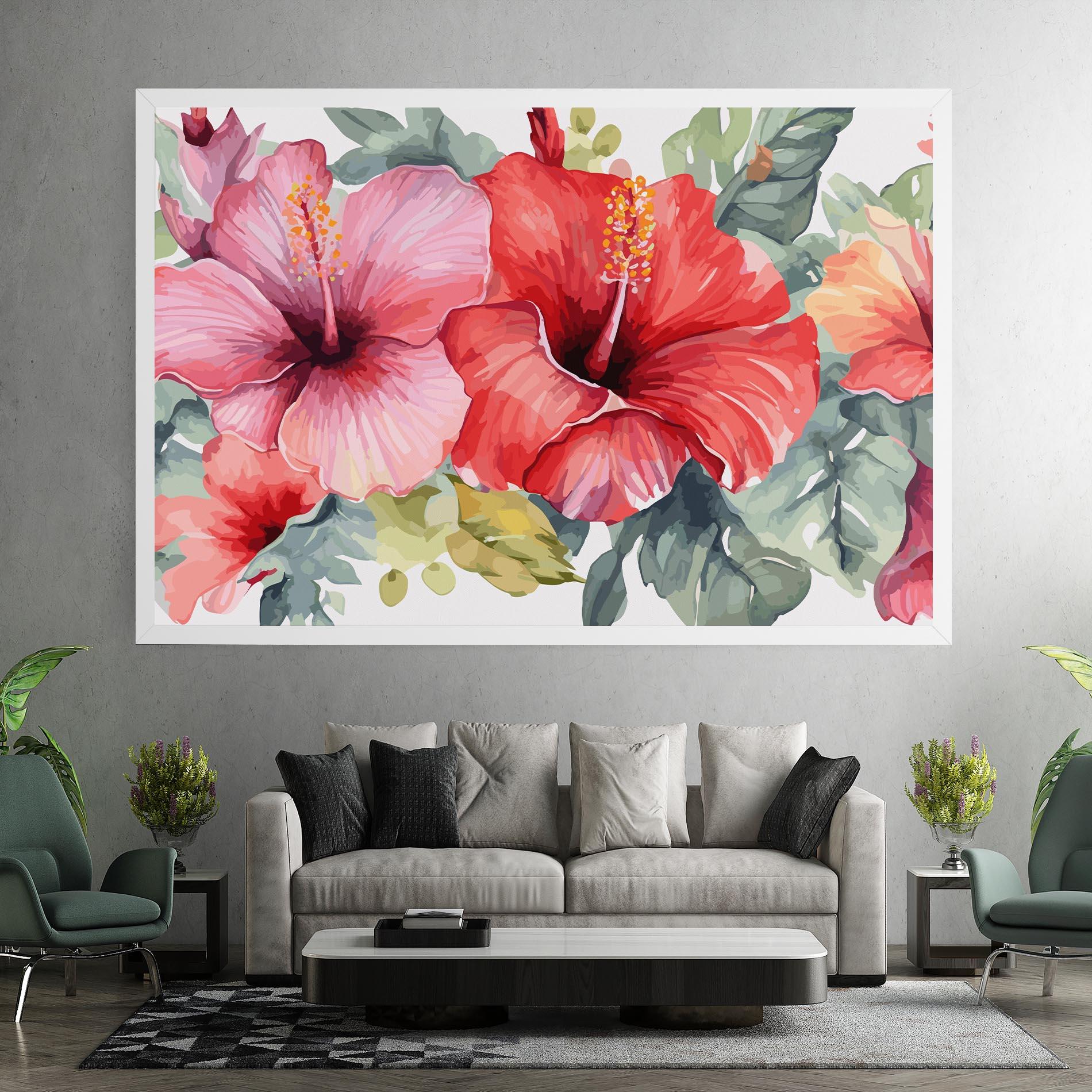 Картина на платно Pink Red Exotic mockup 7