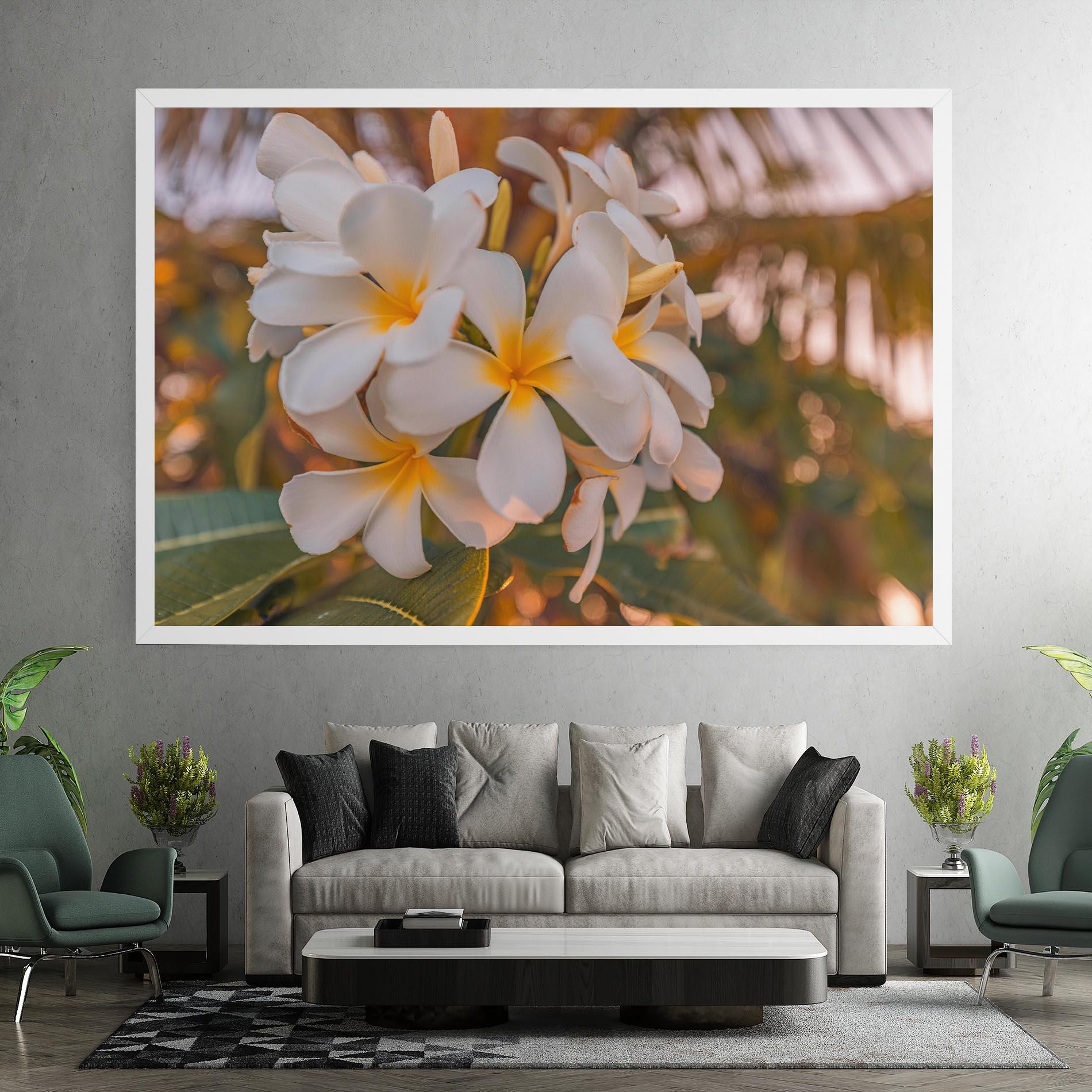 Картина на платно White Plumeria mockup 7