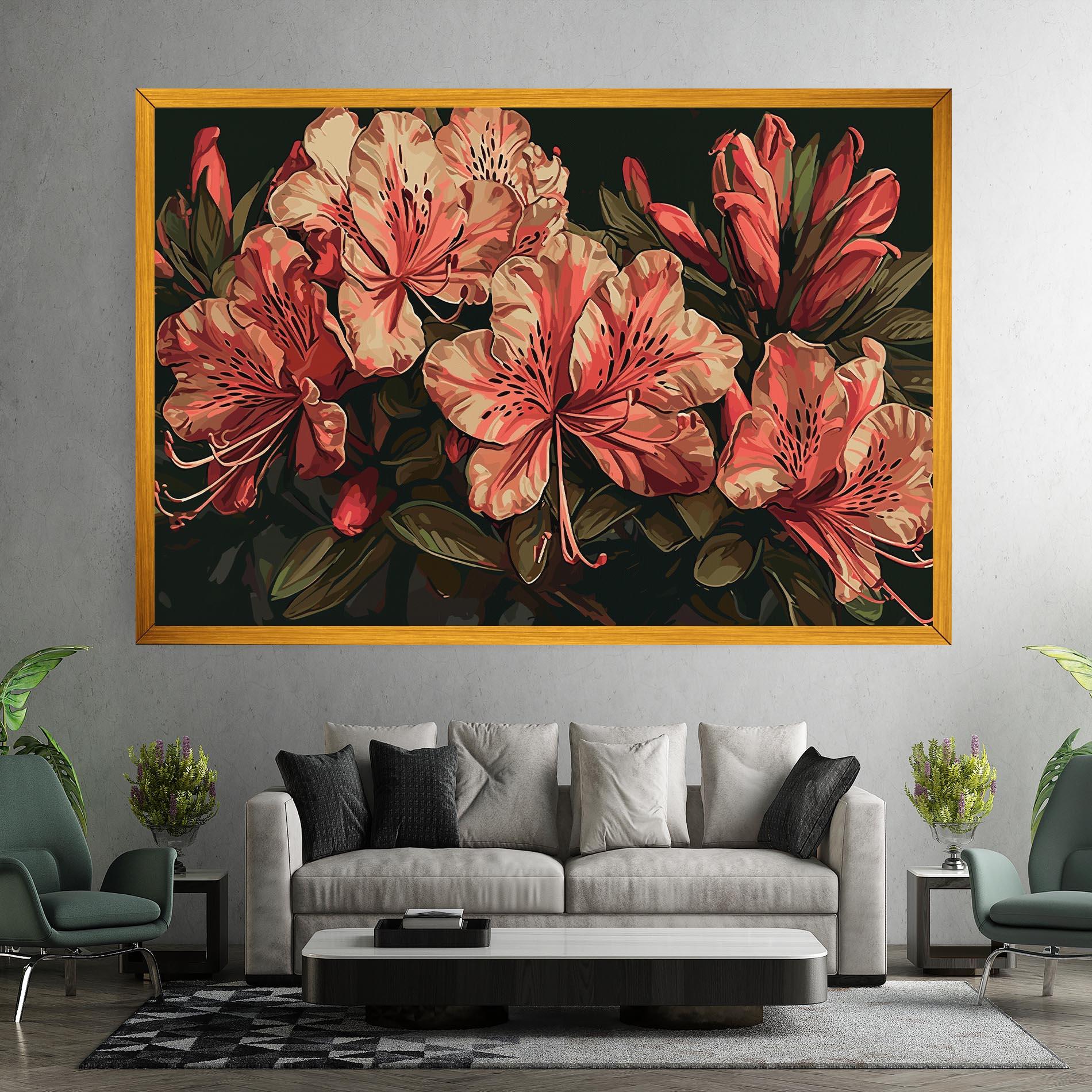 Картина на платно Cream Exotic Art mockup 7