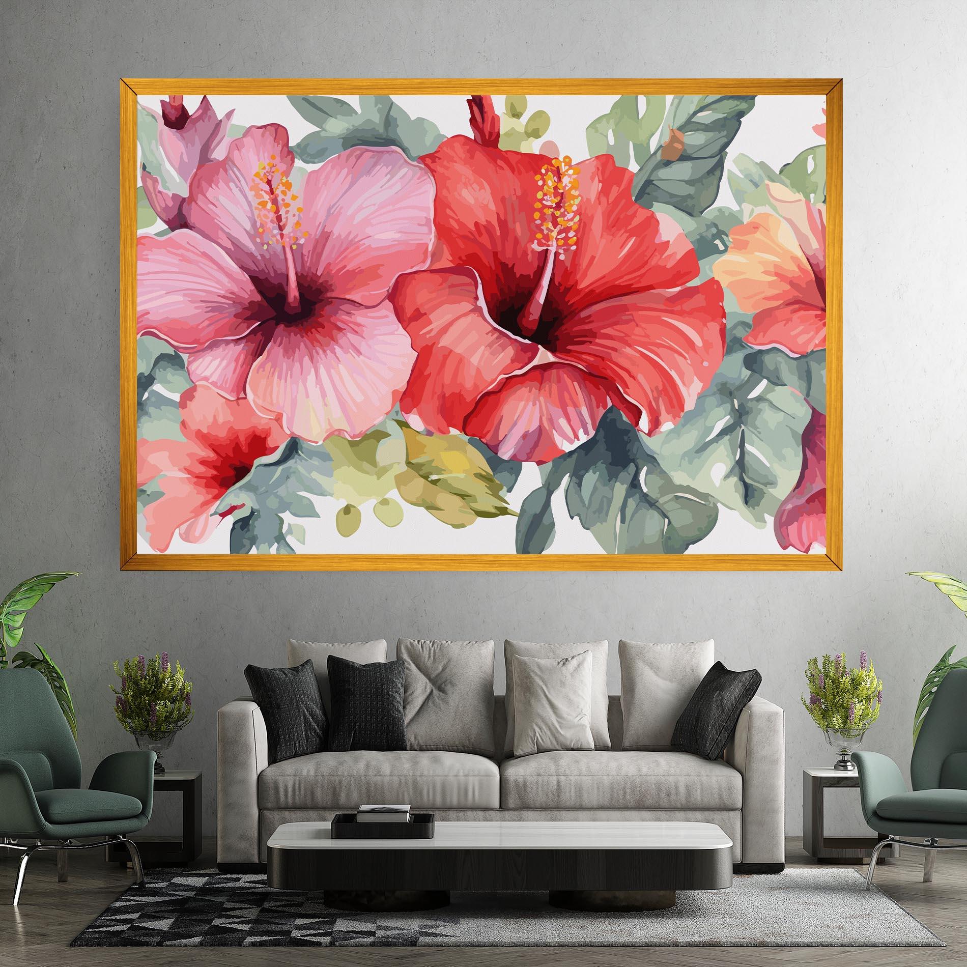 Картина на платно Pink Red Exotic mockup 7