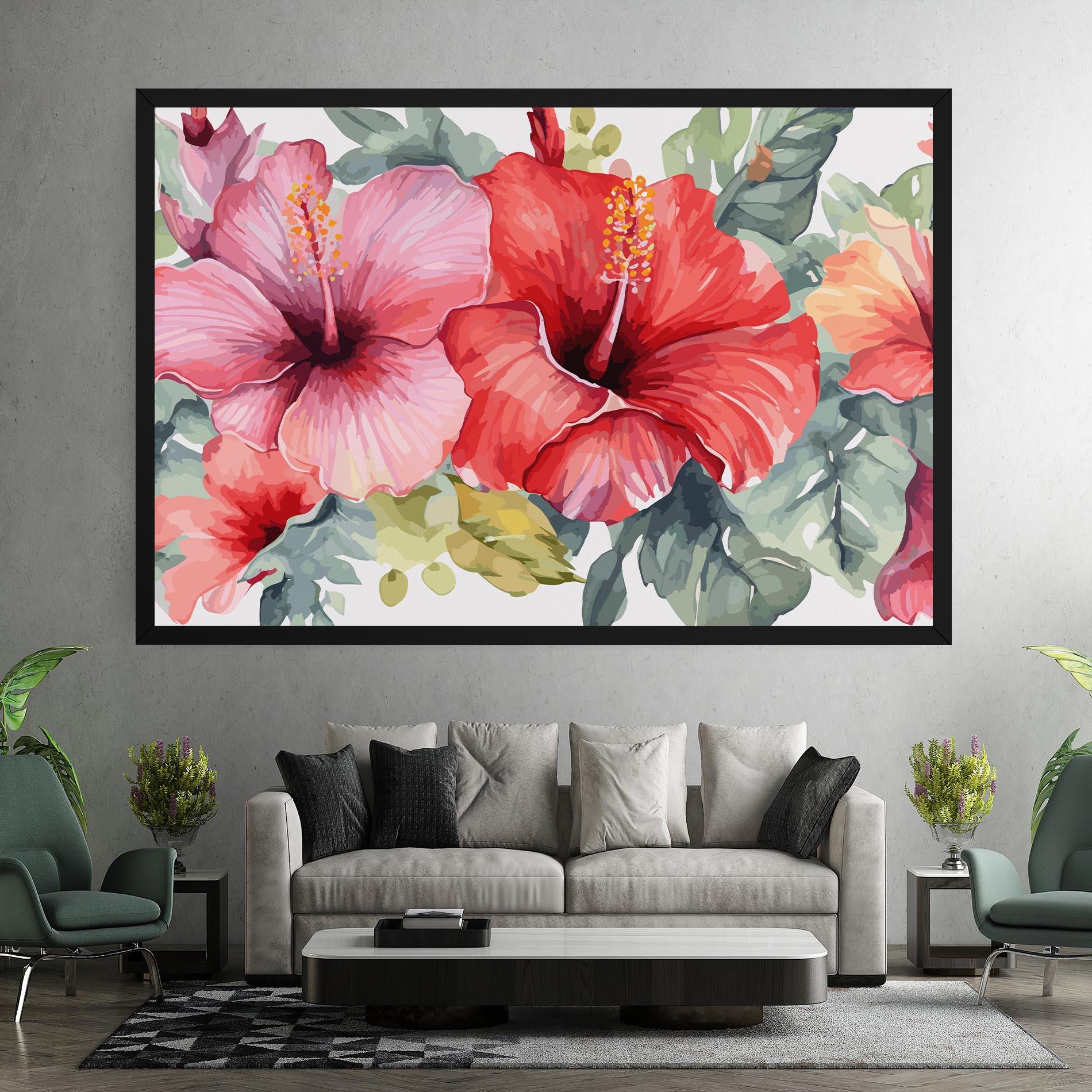 Картина на платно Pink Red Exotic mockup 7