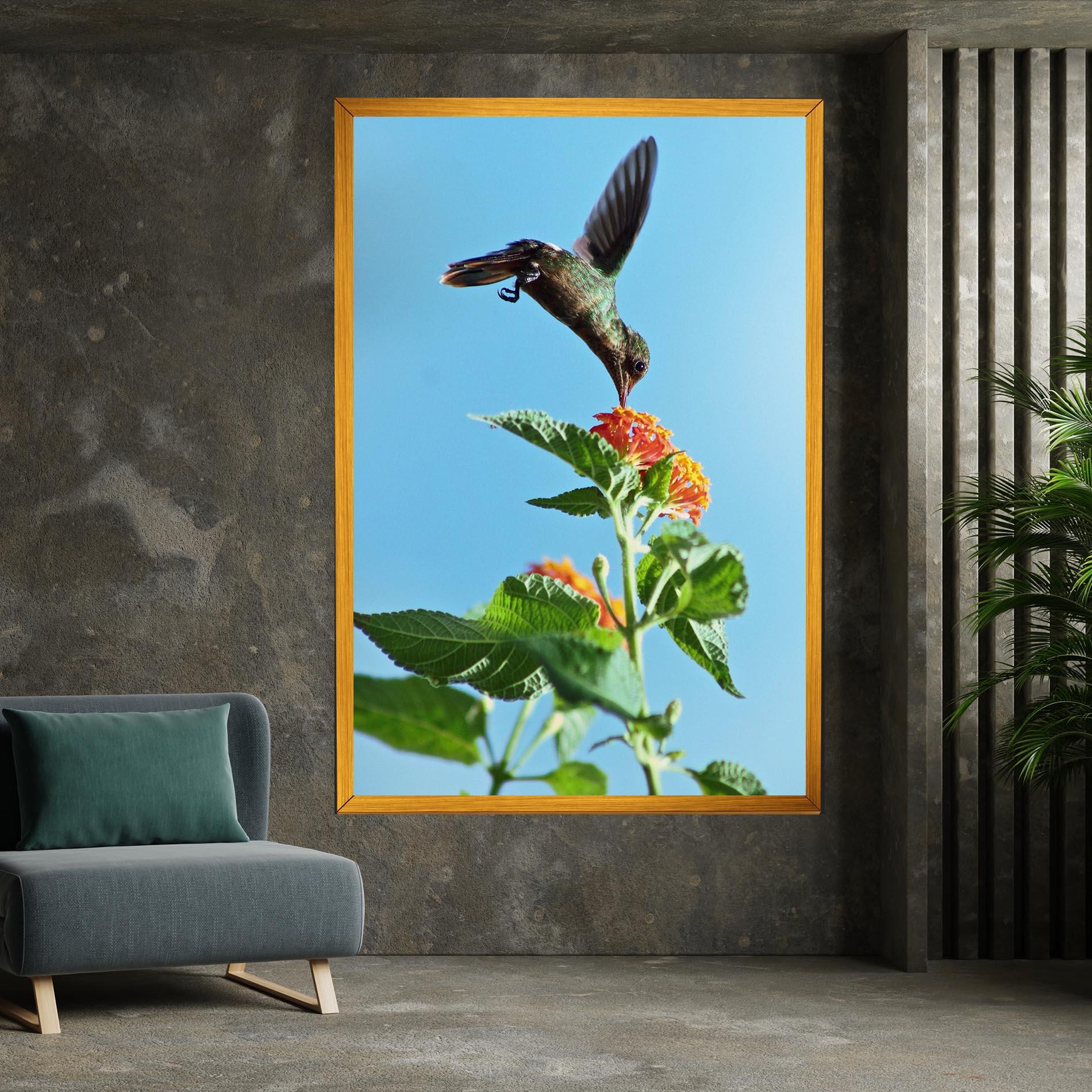 Картина на платно Bird Exotic Flower mockup 7