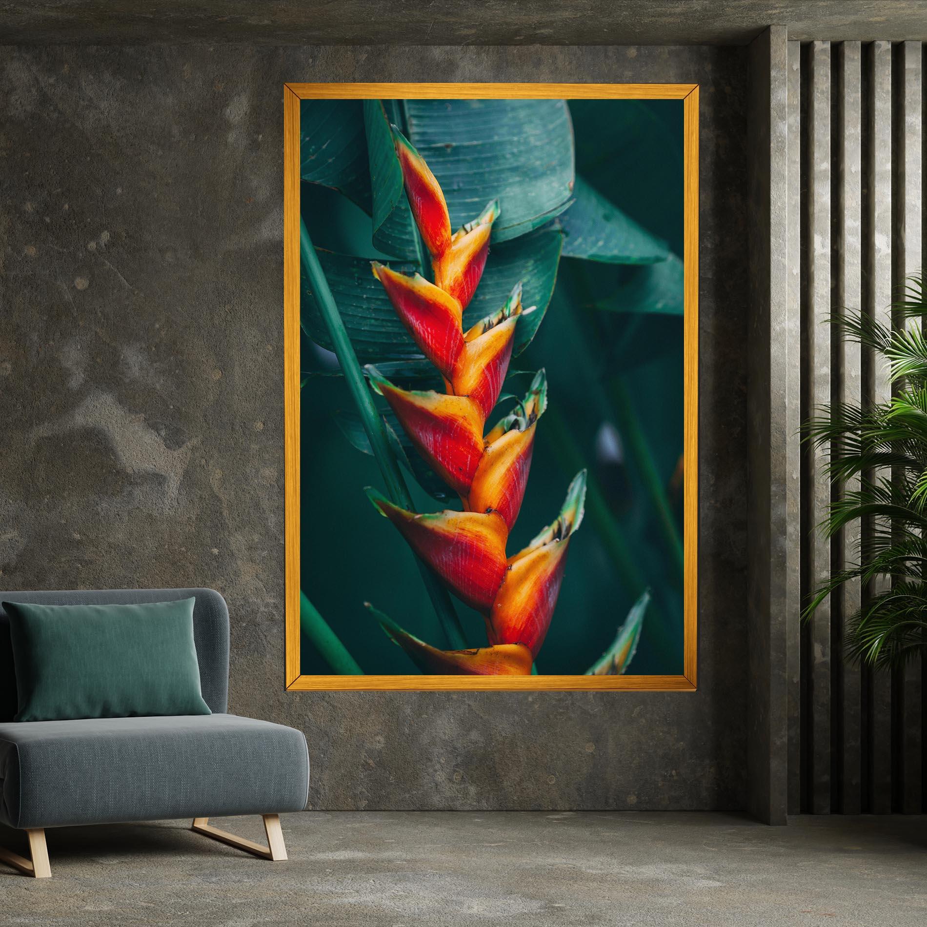 Картина на платно Red Orange Exotic mockup 7