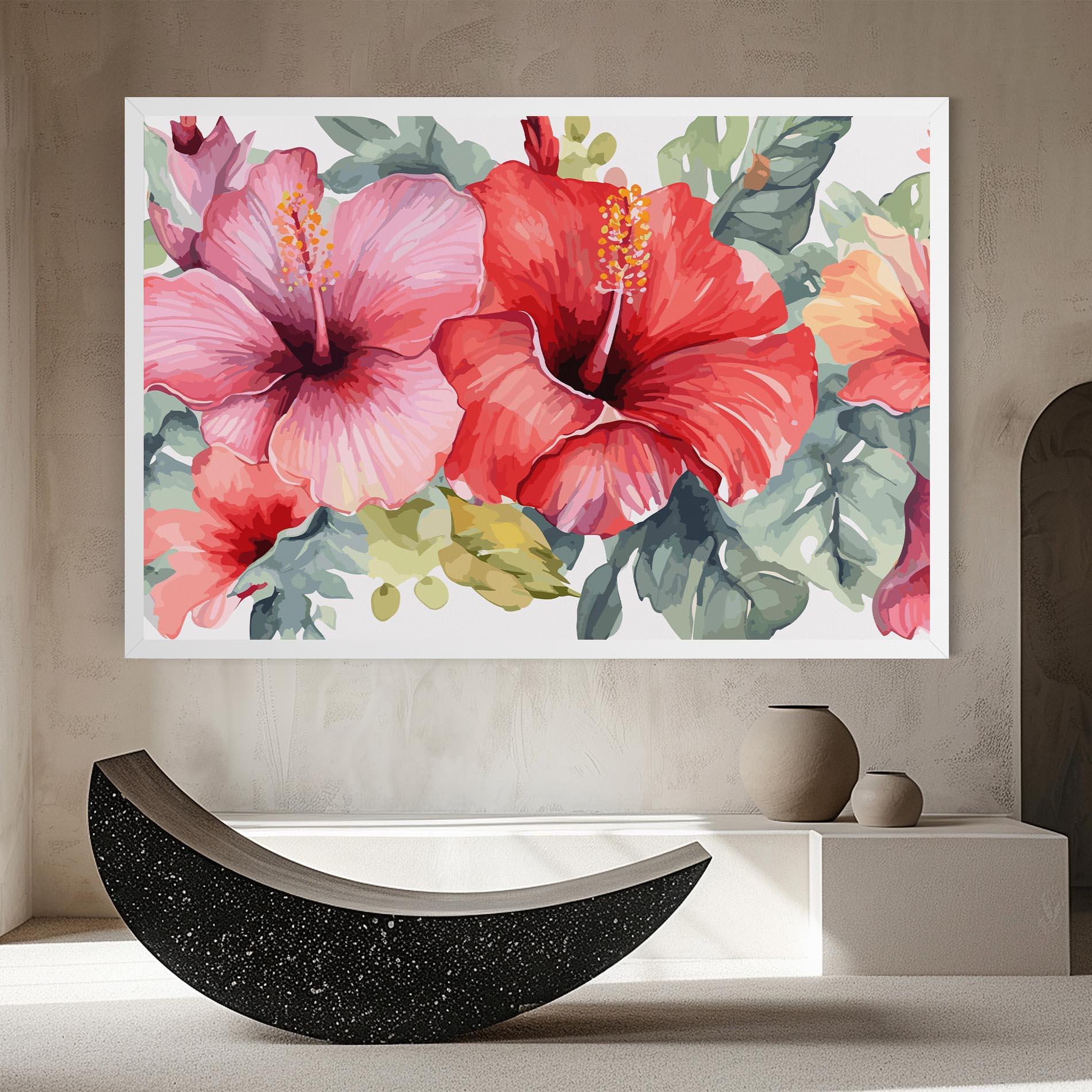 Картина на платно Pink Red Exotic mockup 8