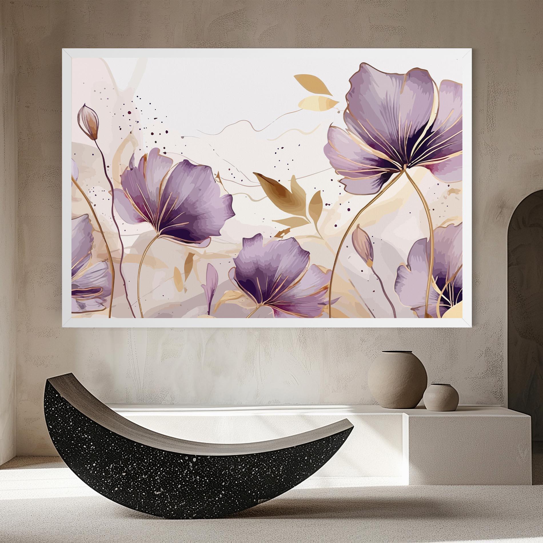 Картина на платно Purple Gold Exotic mockup 8