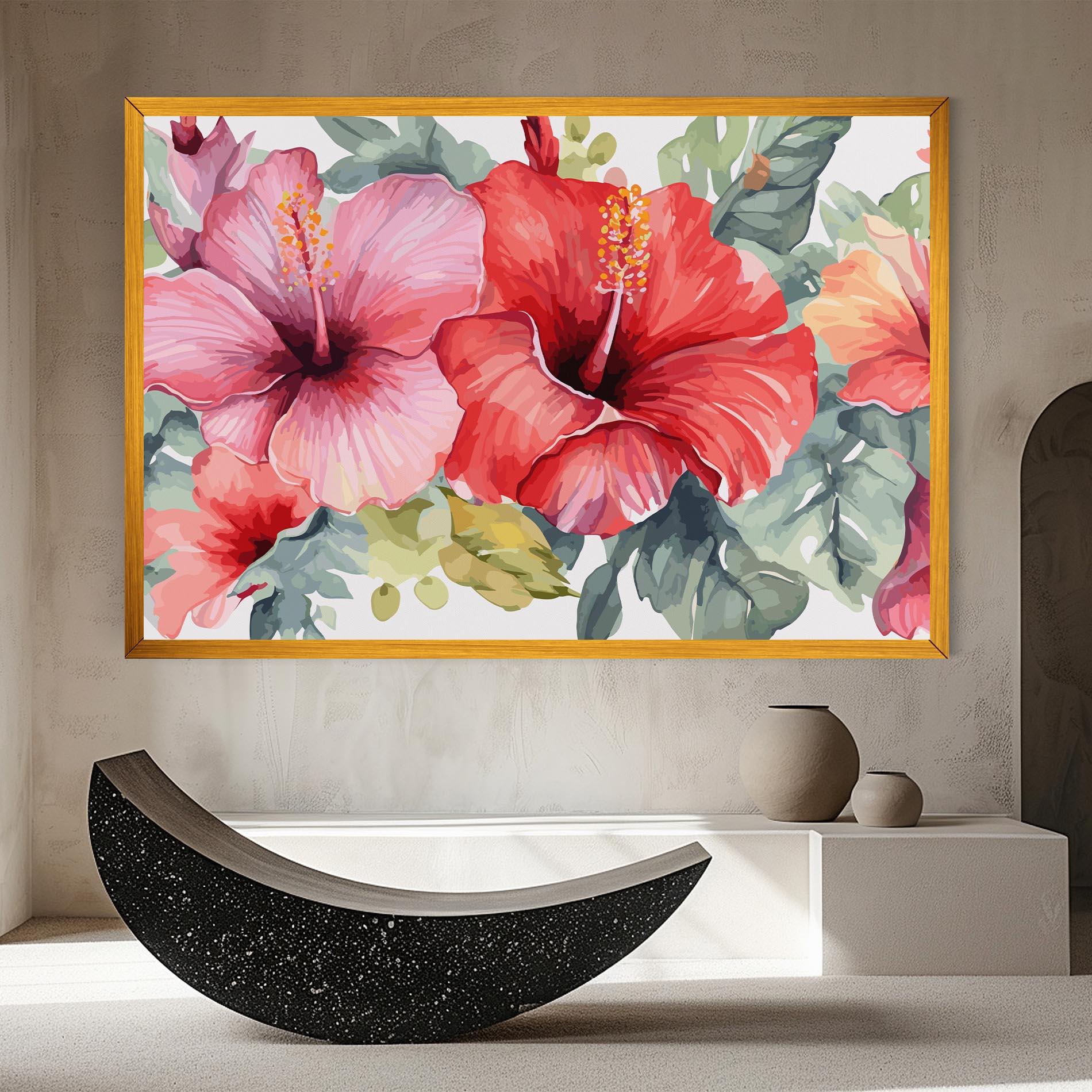 Картина на платно Pink Red Exotic mockup 8