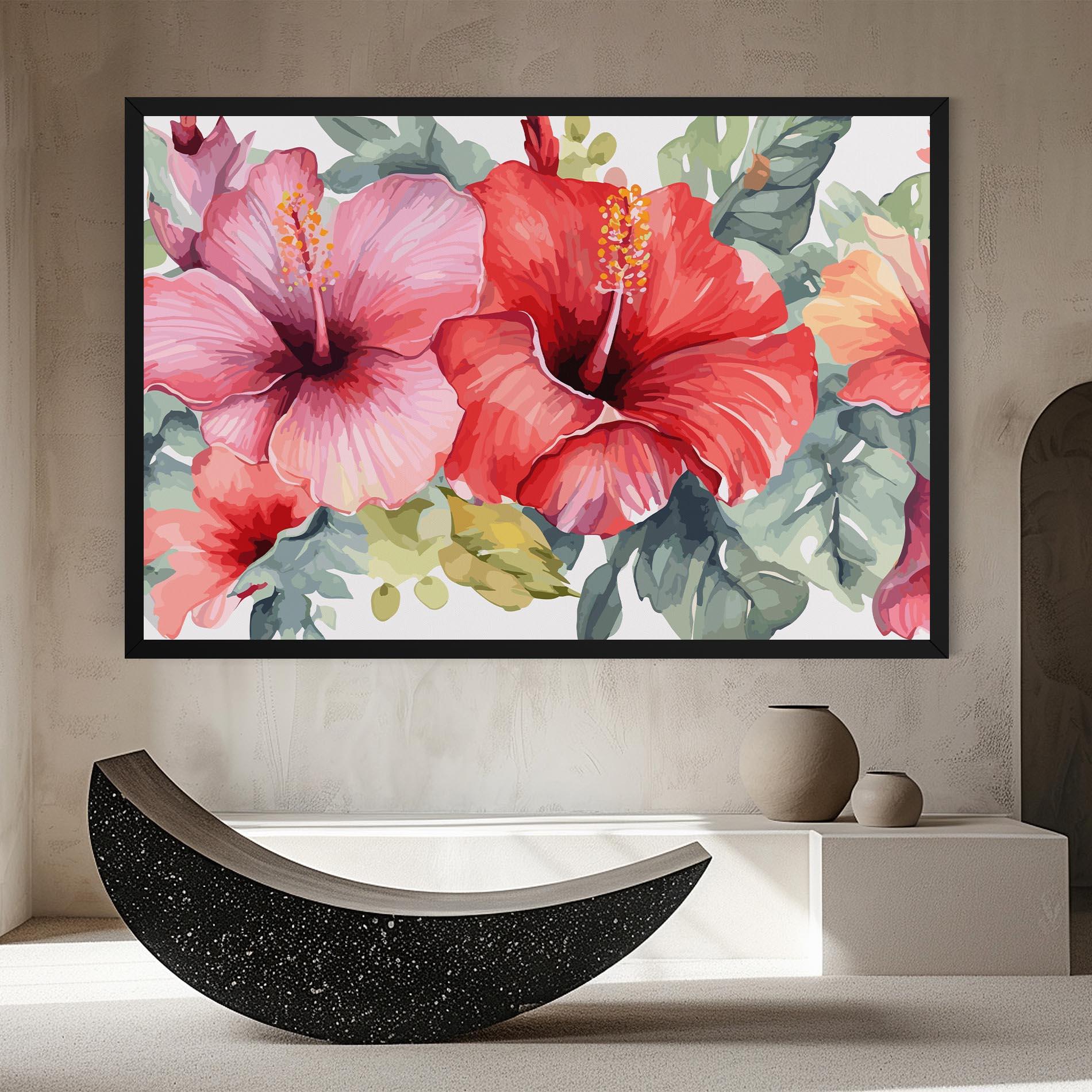 Картина на платно Pink Red Exotic mockup 8