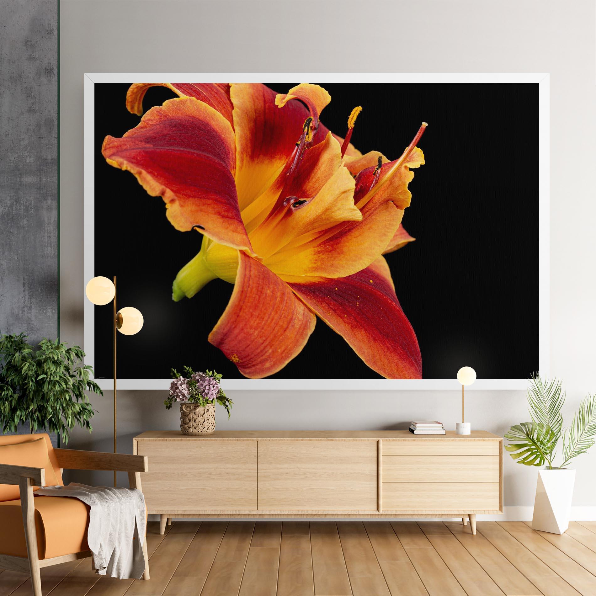 Картина на платно Exotic Orange Red mockup 9