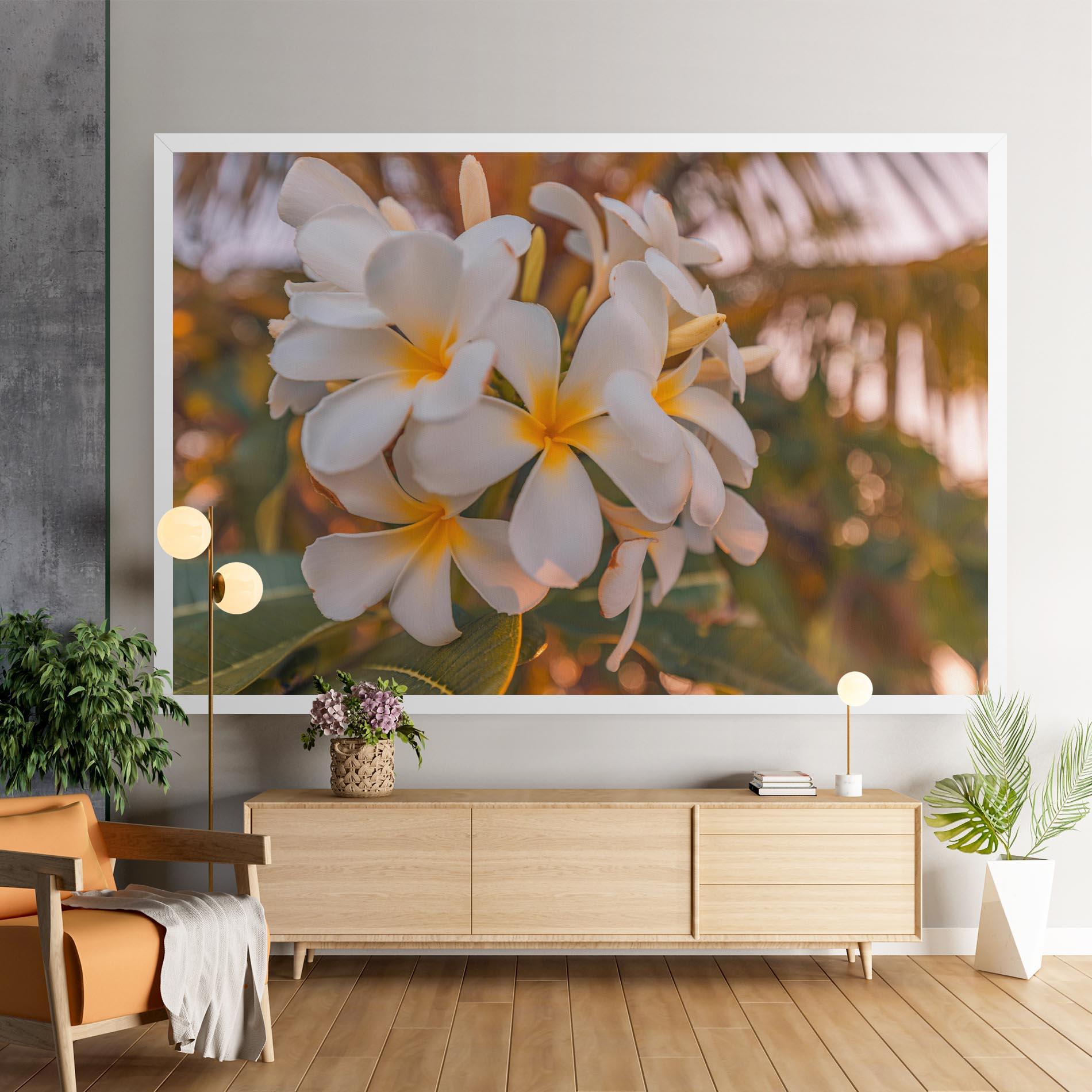 Картина на платно White Plumeria mockup 9