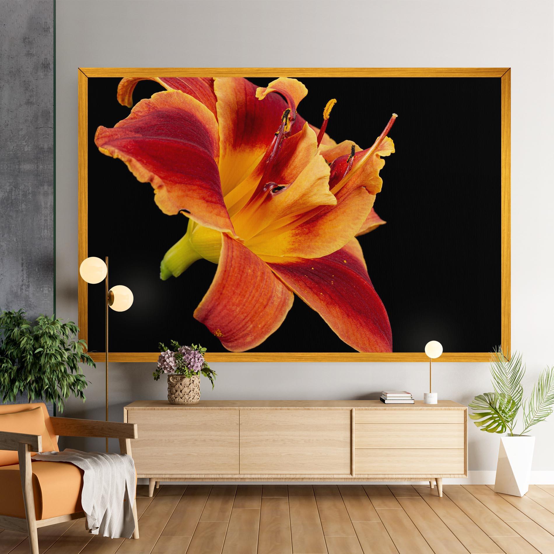 Картина на платно Exotic Orange Red mockup 9