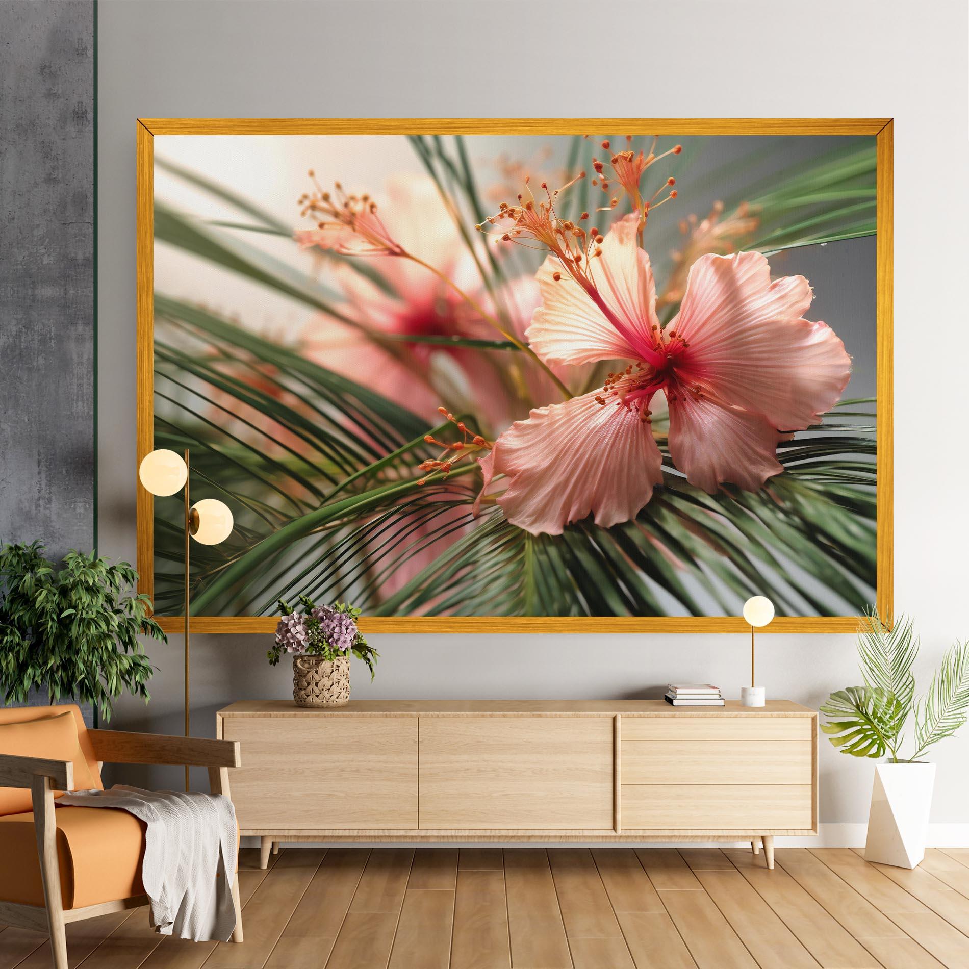 Картина на платно Sunset Exotic Flower mockup 9