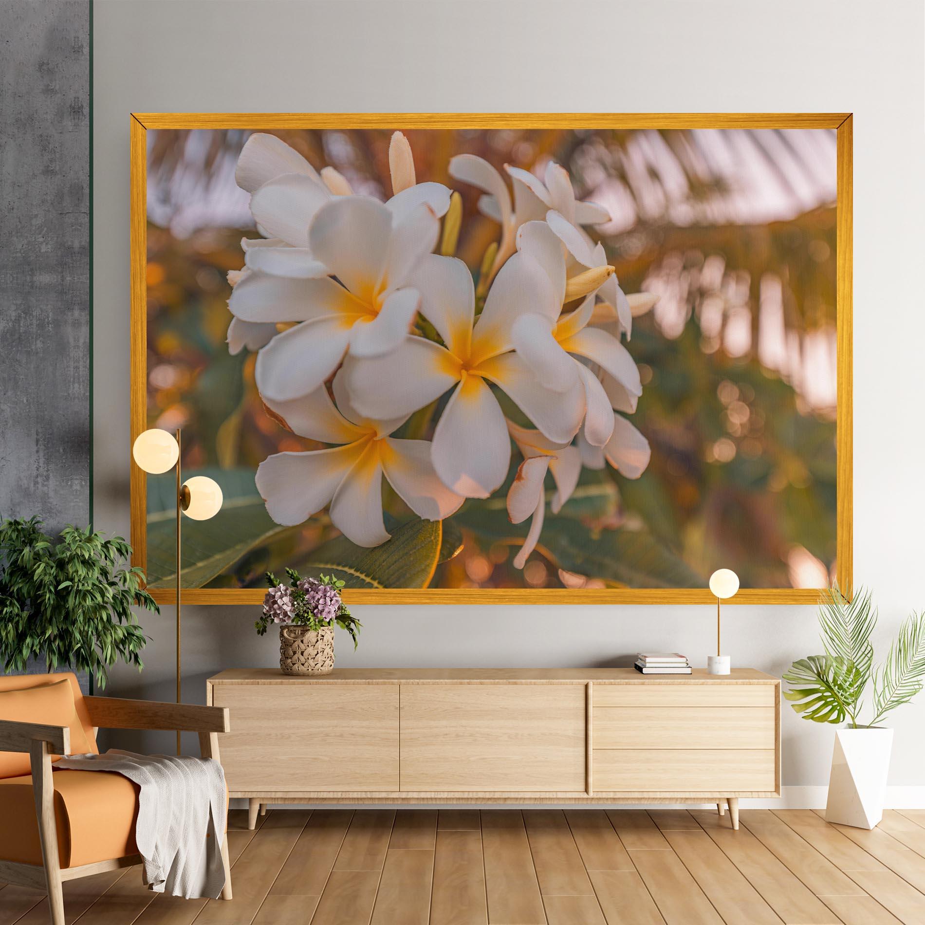 Картина на платно White Plumeria mockup 9