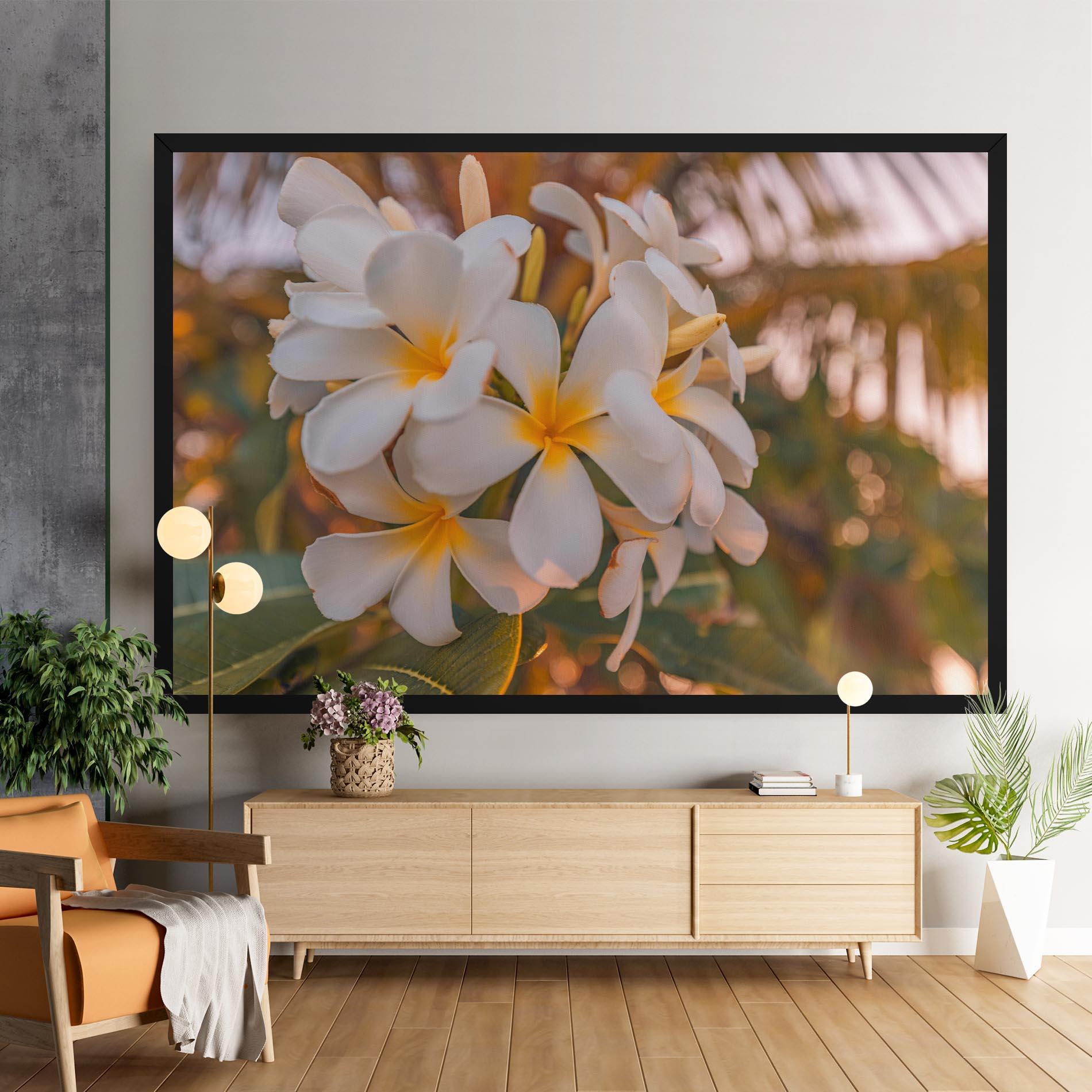 Картина на платно White Plumeria mockup 9