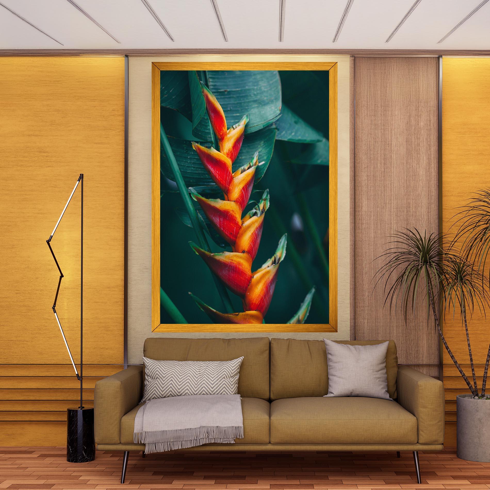 Картина на платно Red Orange Exotic mockup 9