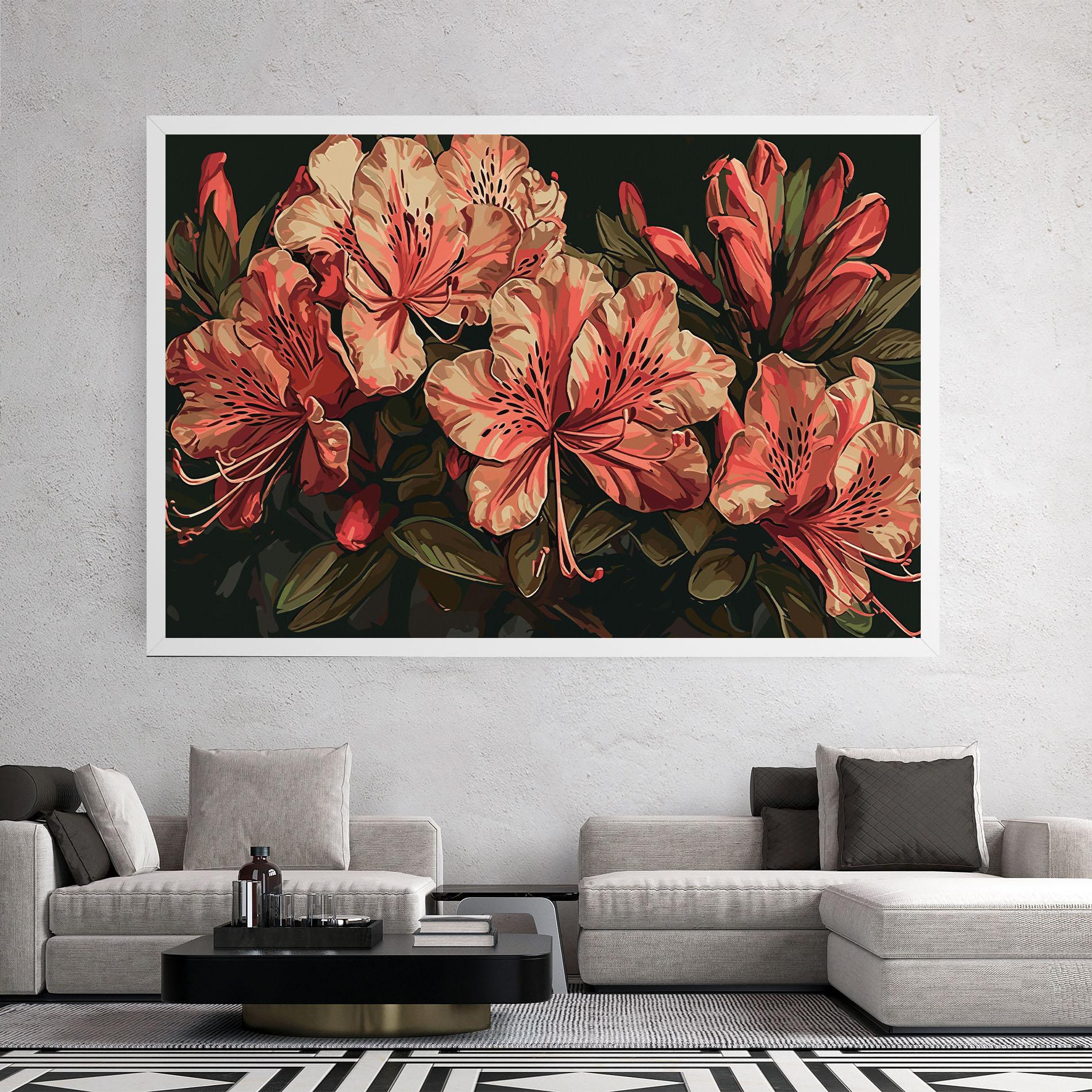 Картина на платно Cream Exotic Art mockup 2