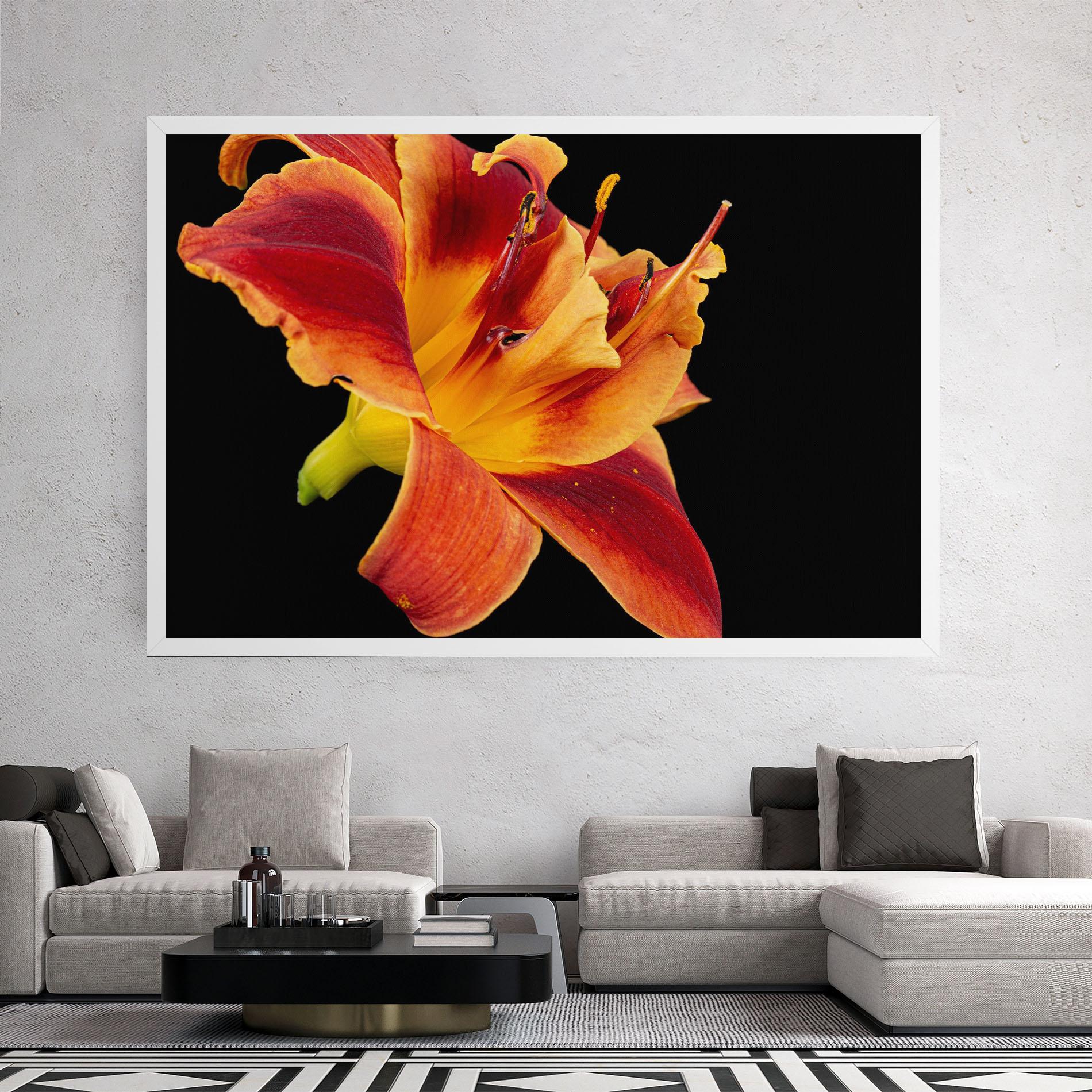 Картина на платно Exotic Orange Red mockup 2