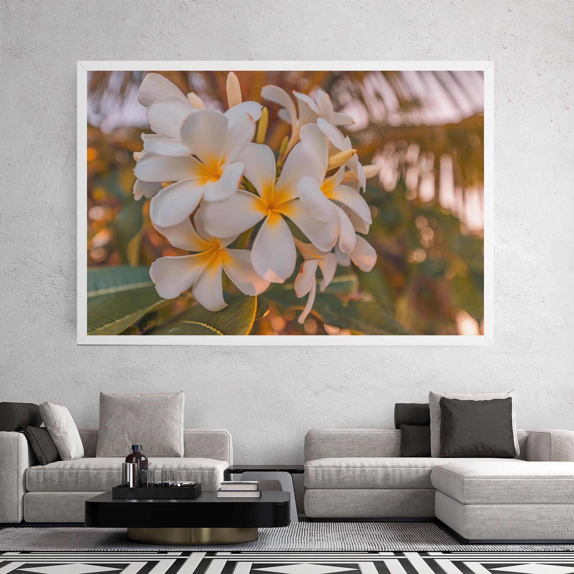 Картина на платно White Plumeria mockup 2