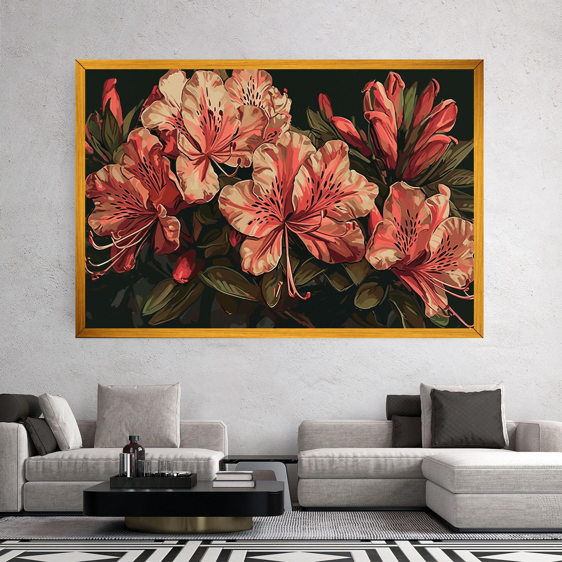 Картина на платно Cream Exotic Art mockup 2