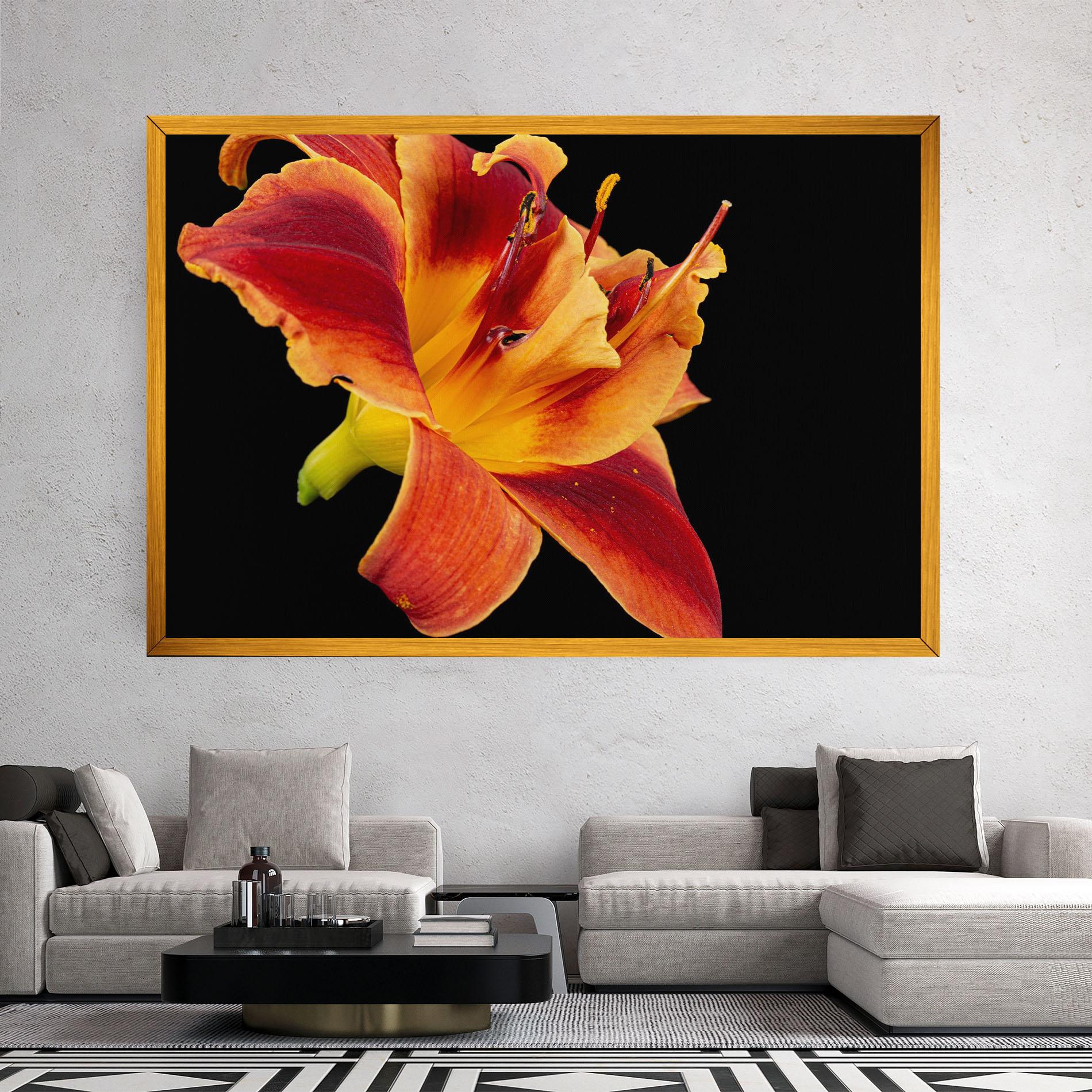 Картина на платно Exotic Orange Red mockup 2