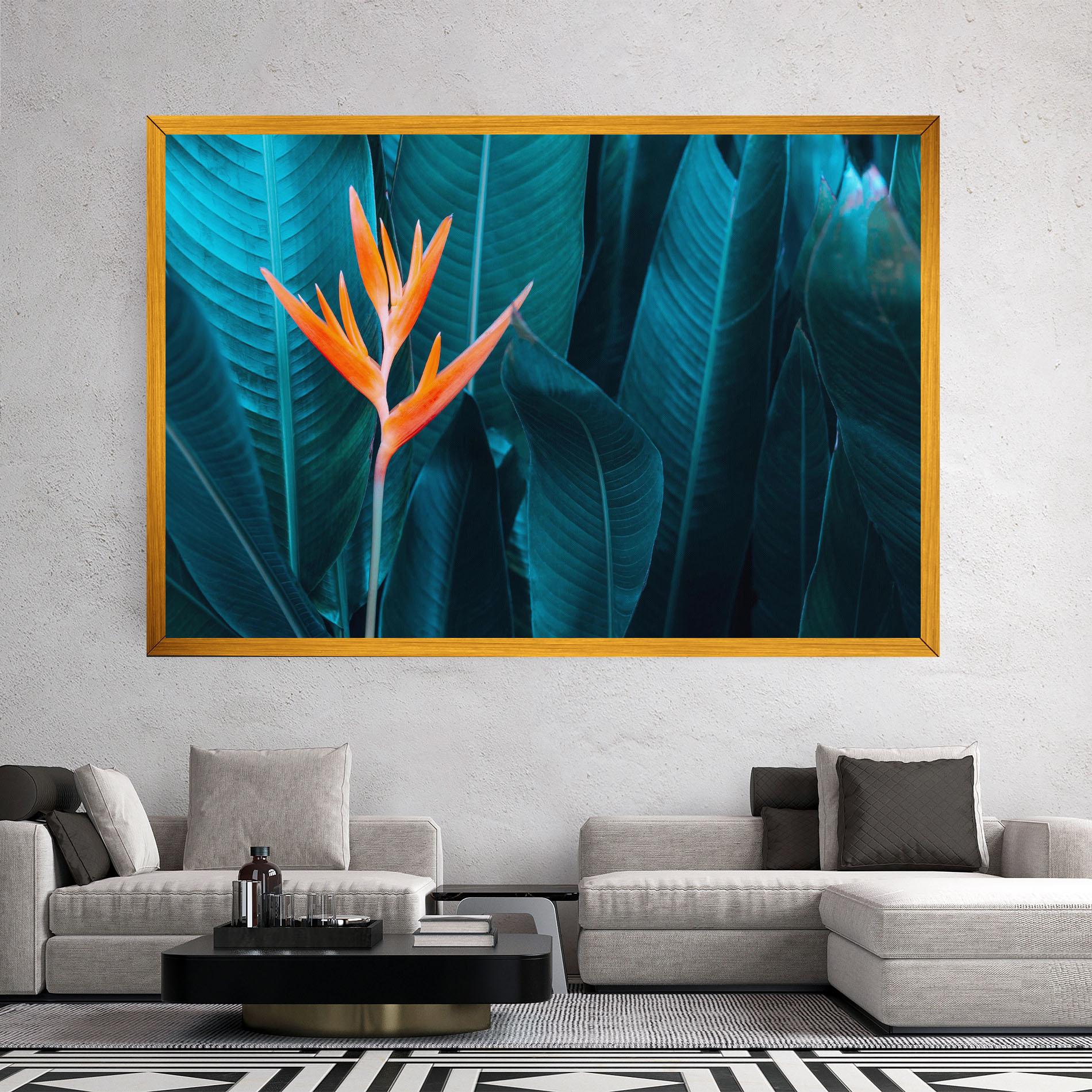 Картина на платно Orange Green Exotic mockup 2