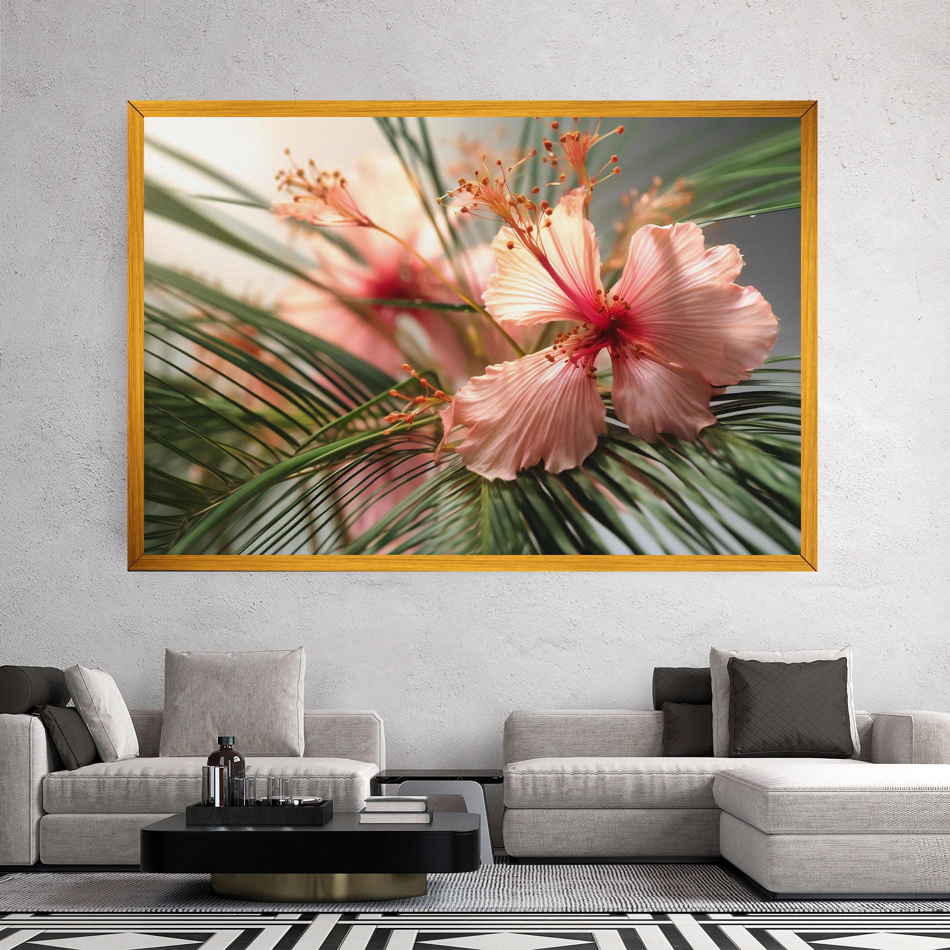 Картина на платно Sunset Exotic Flower mockup 2