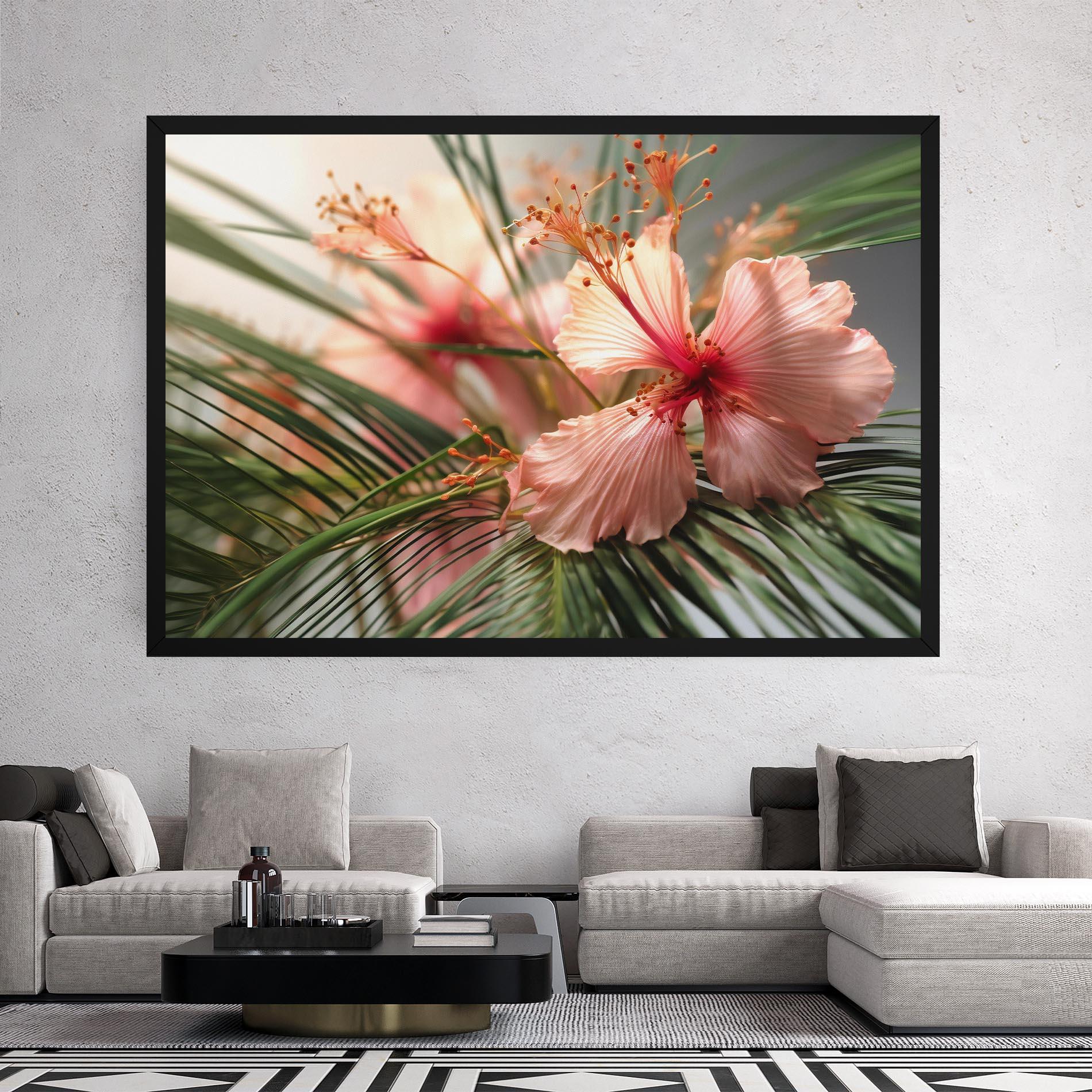 Картина на платно Sunset Exotic Flower mockup 2