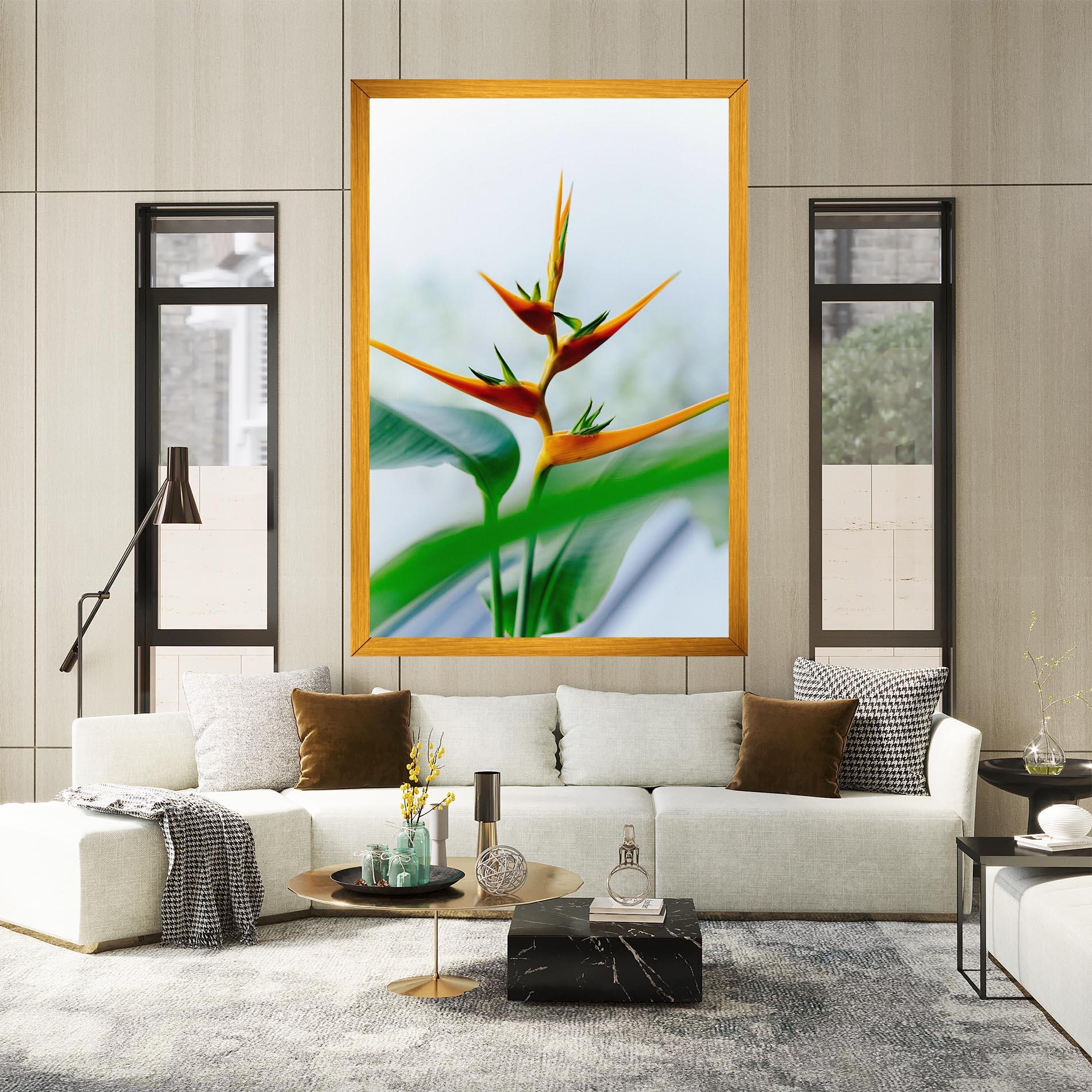 Картина на платно Exotic Orange Green mockup 2