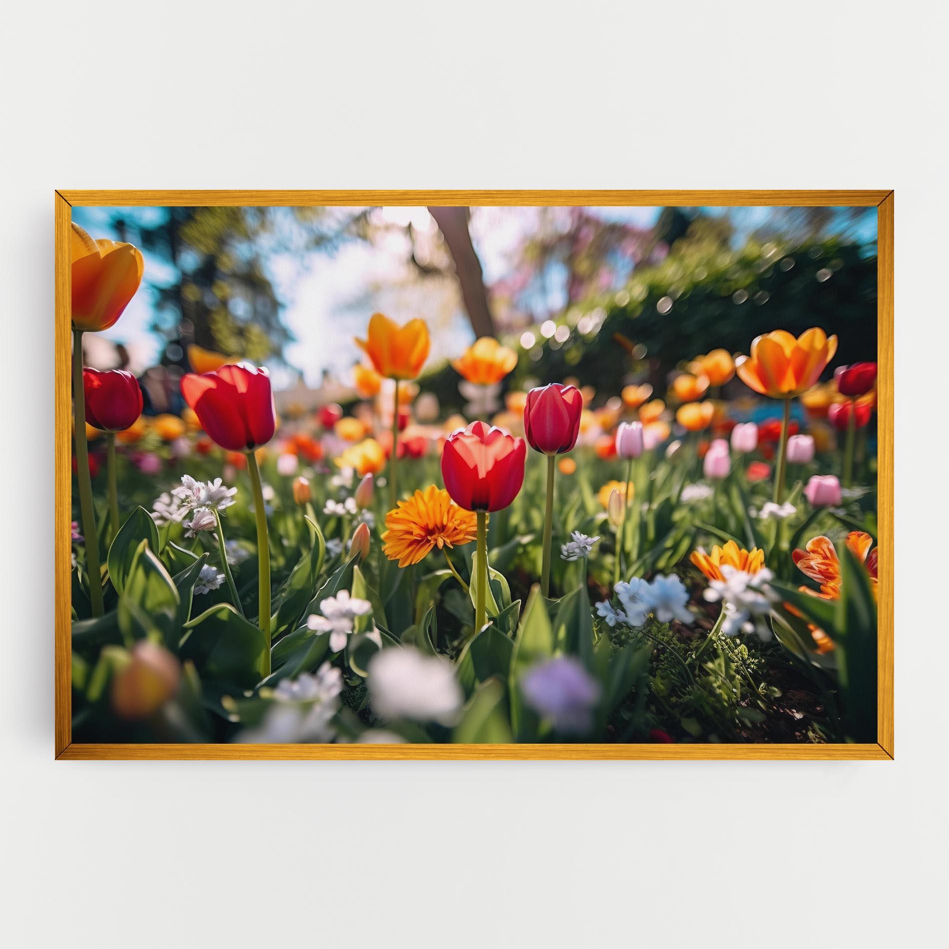 Картина на платно Garden Tulips Mix mockup 0