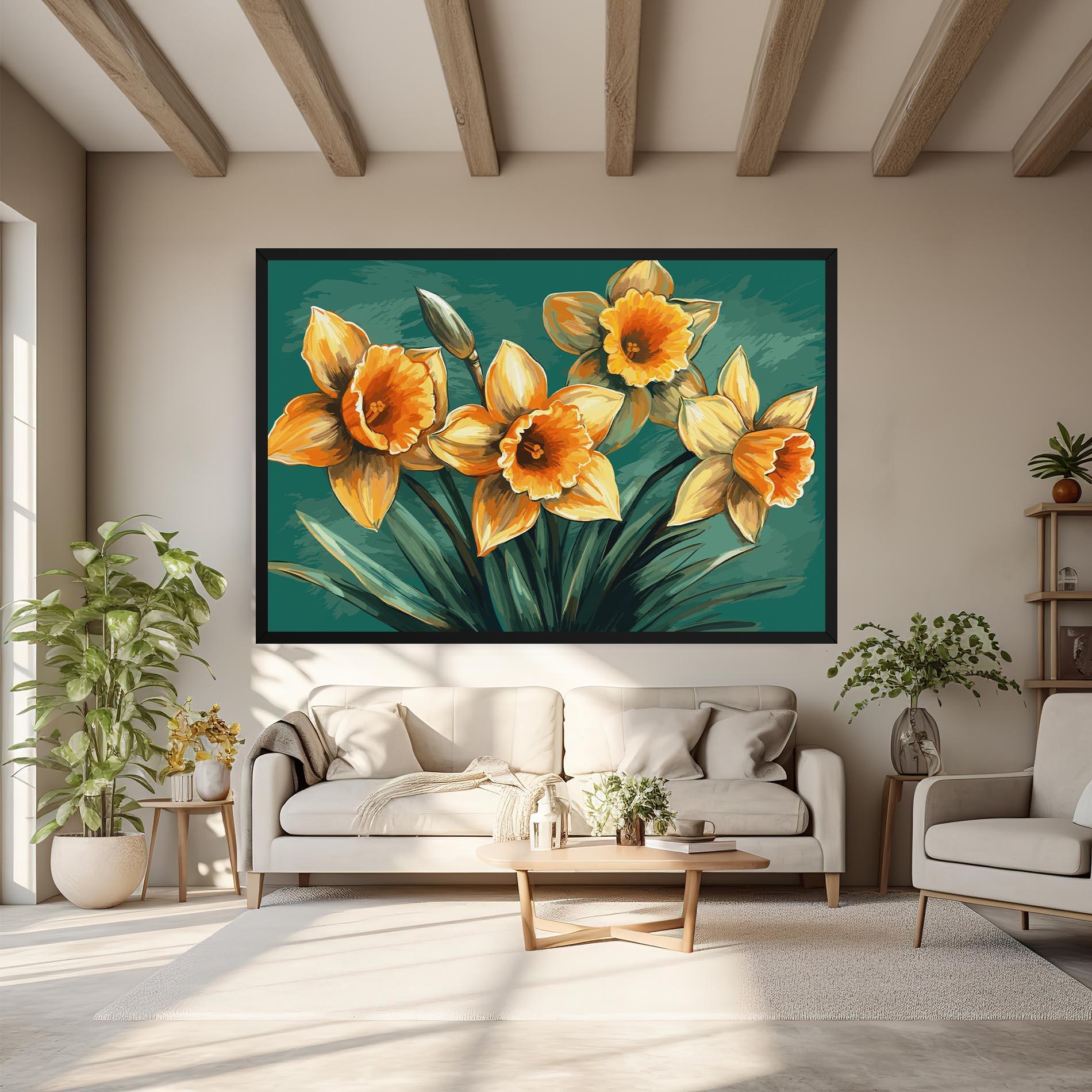 Картина на платно Yellow Wild Flower mockup 6