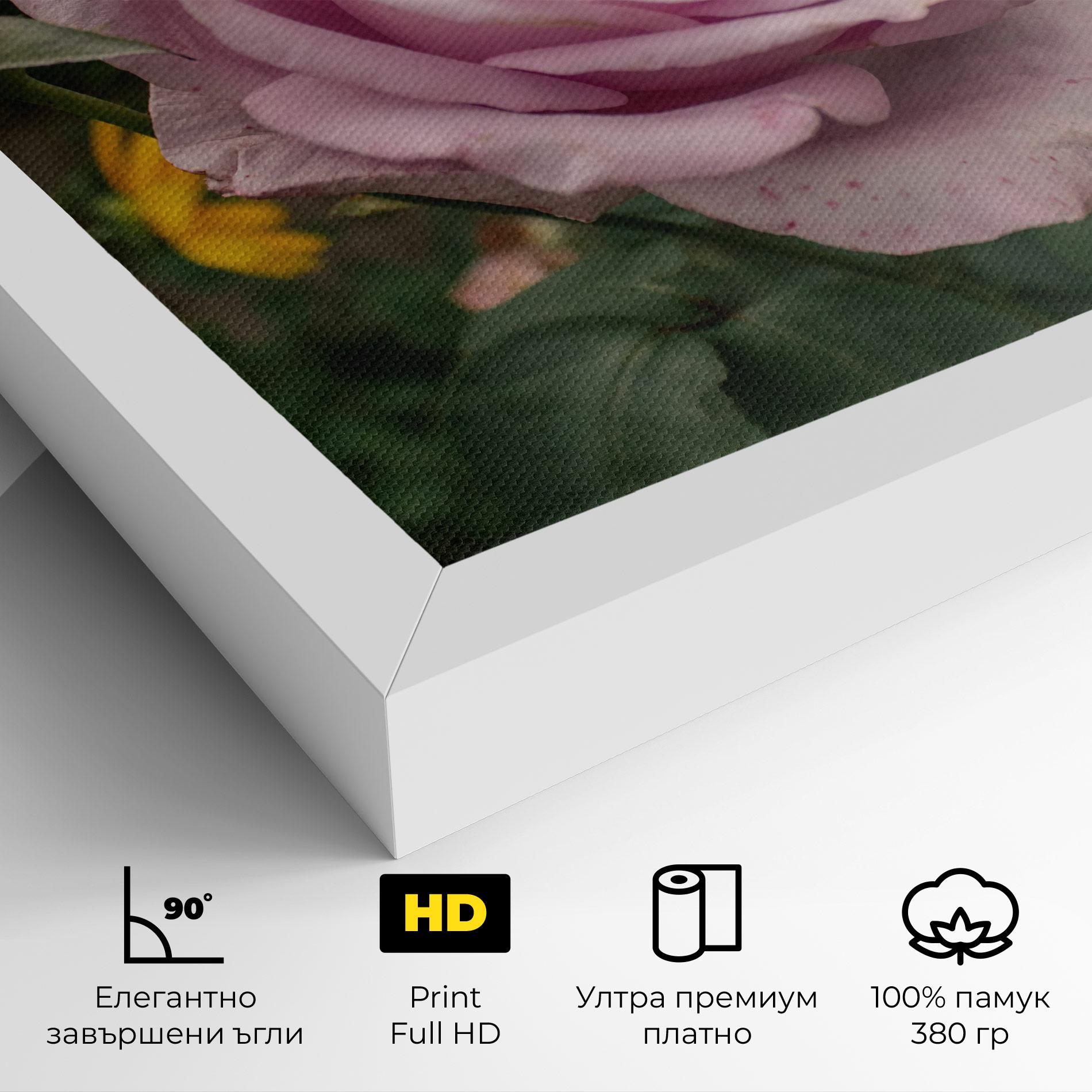 Картина на платно Garden Pink Rose mockup 4