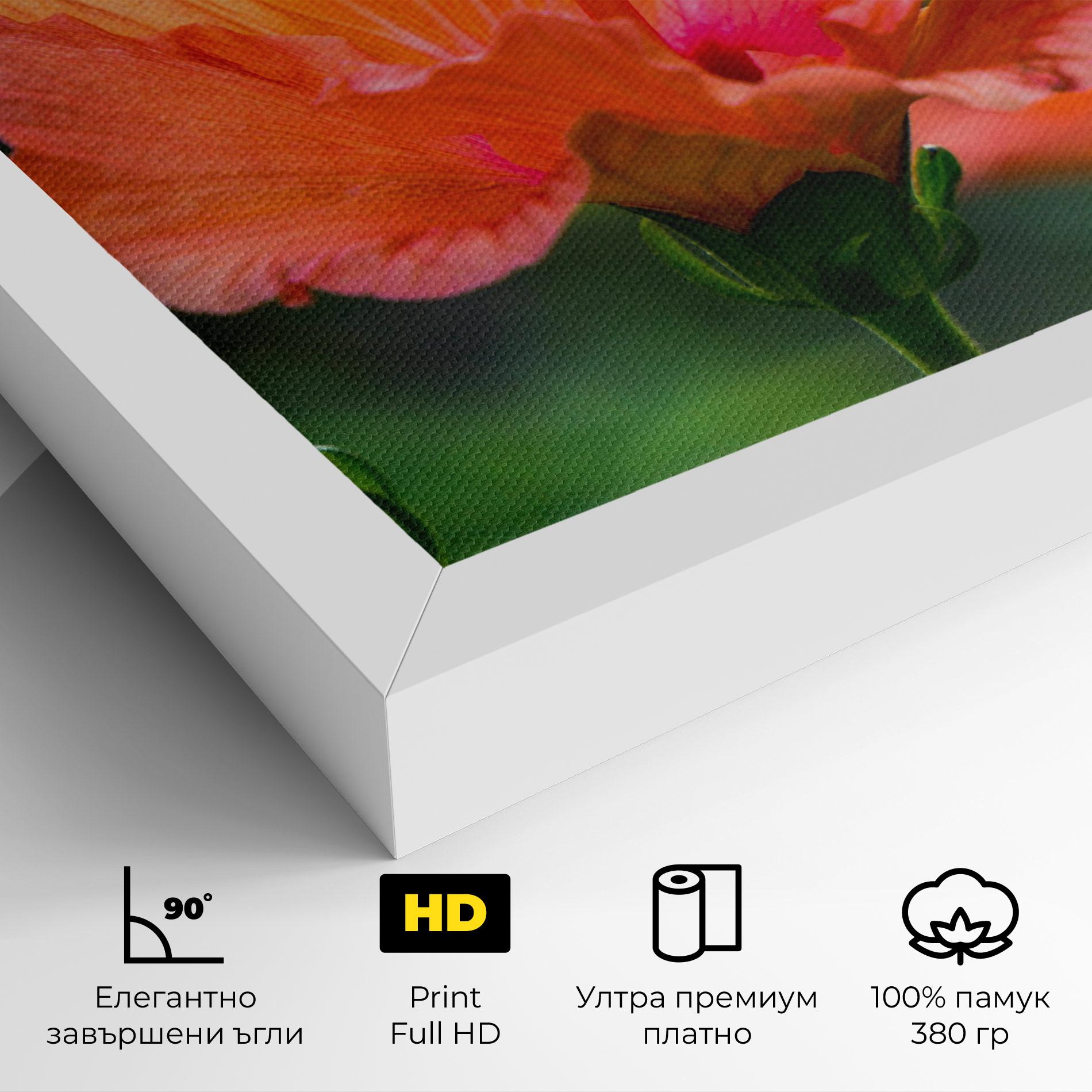 Картина на платно Orange Wild Flower mockup 4